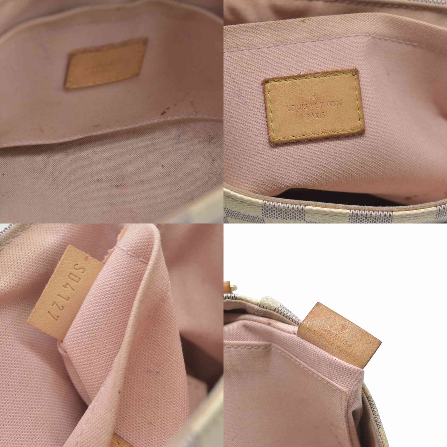 $2000 2017 Louis Vuitton Damier Azur Canvas Croisette Bag SD4127