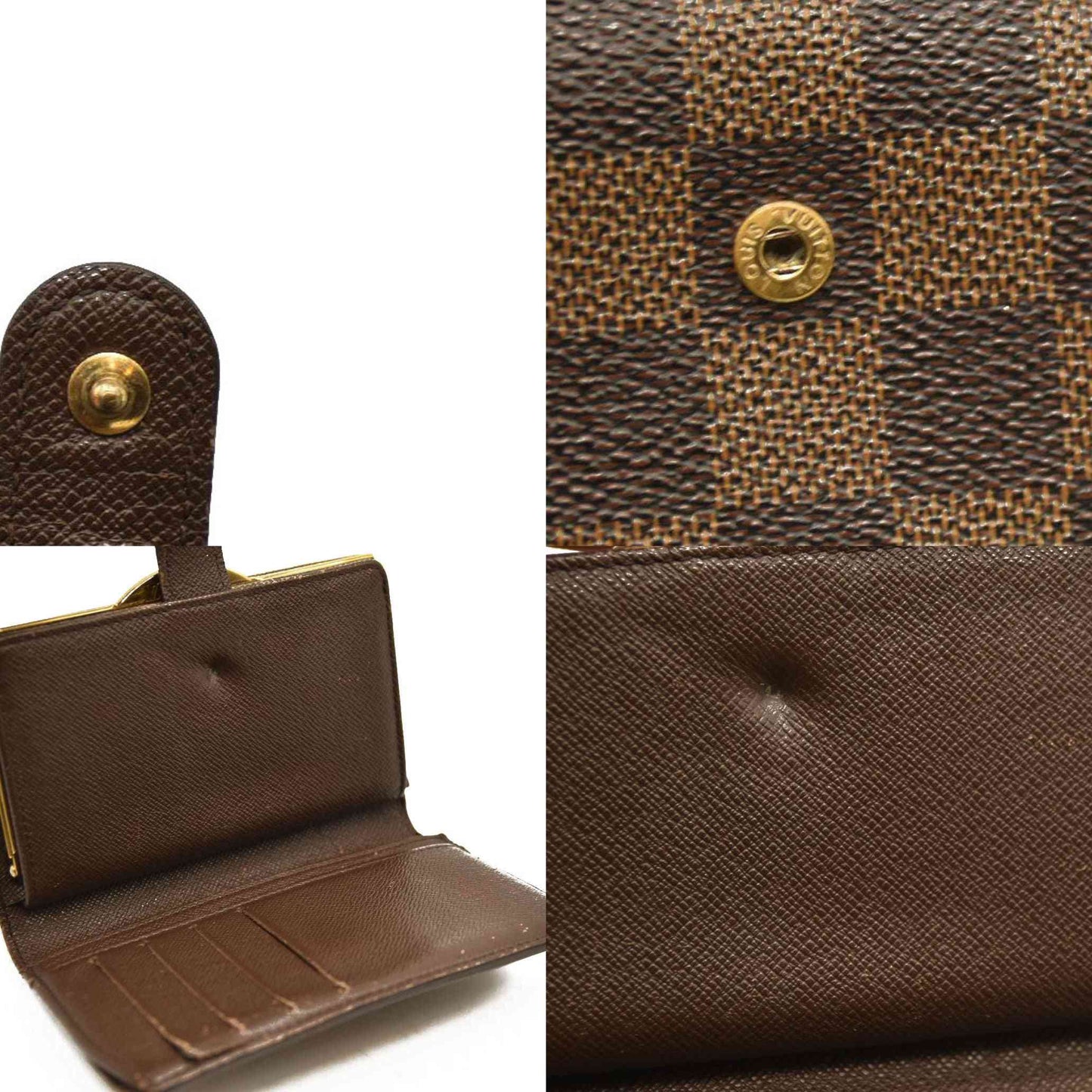 Louis Vuitton  Damier Ebene French Purse Wallet MI0025