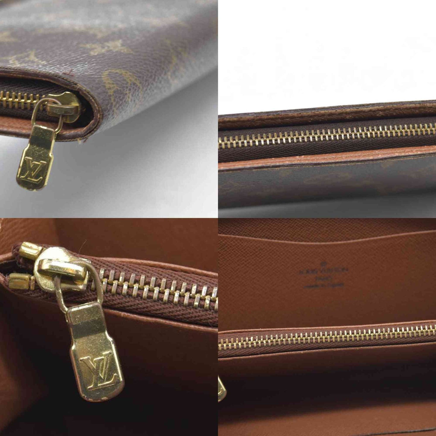 $915 Louis Vuitton Monogram Bifold Zippy Long Wallet CA1918 1998