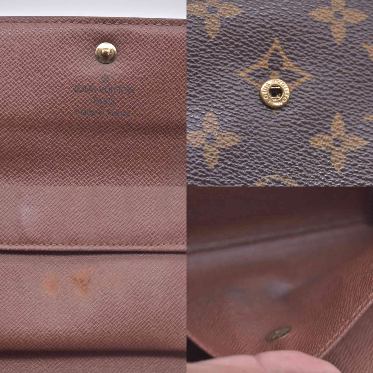 $550 2004 Louis Vuitton Monogram Porte Tresor Etui Papiers Wallet SP0024 CONSIGNMENT 10020927