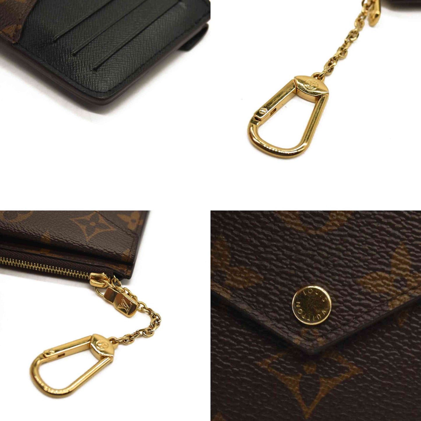 LOUIS VUITTON  Monogram Recto Verso Card Holder Black