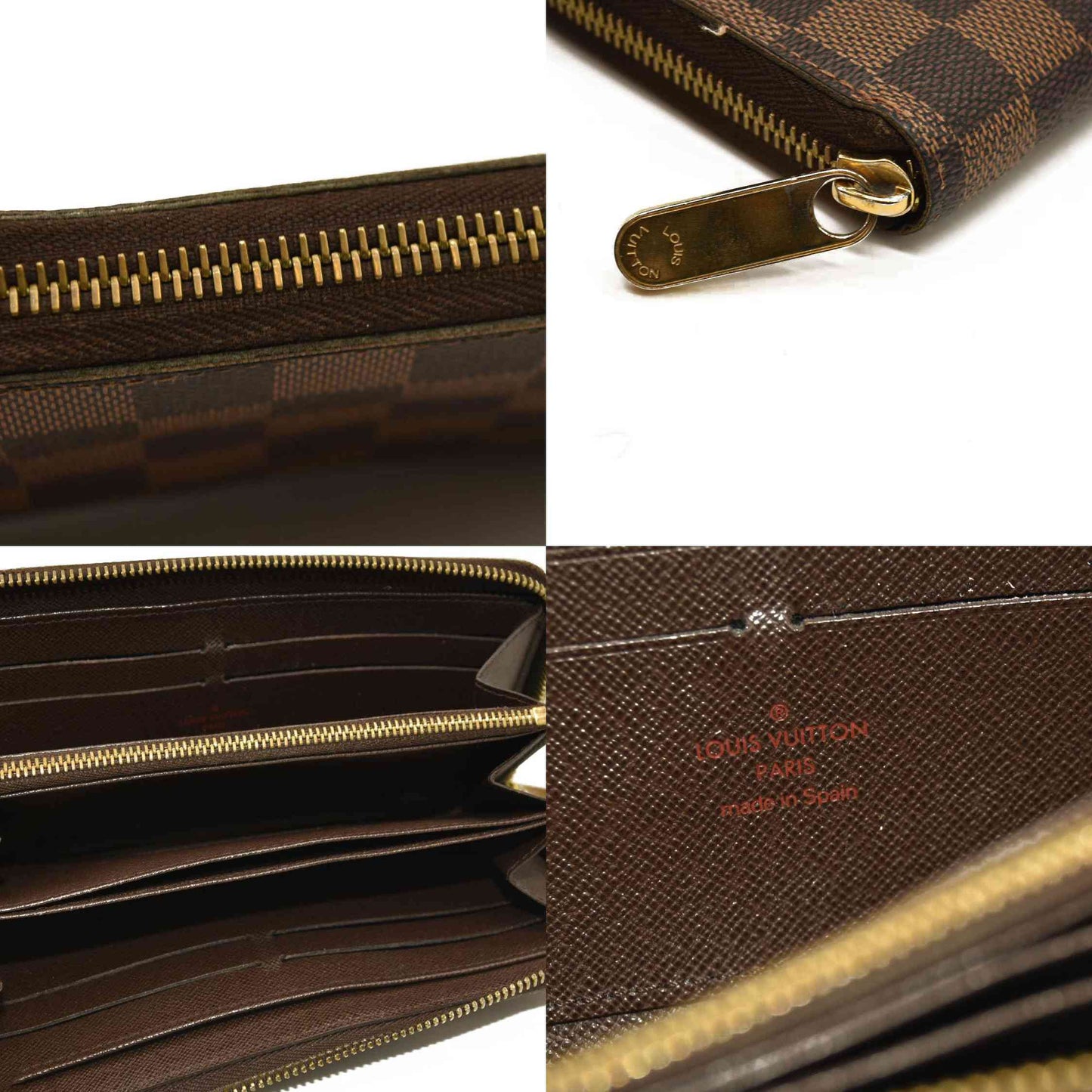 Louis Vuitton  Damier Ebene Zippy Wallet CA2079