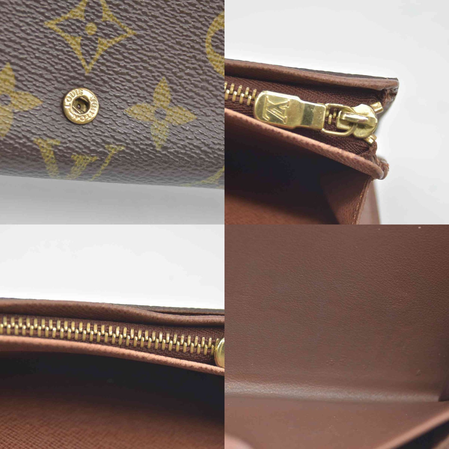 $560 Louis Vuitton Monogram Porte-Monnaie Tresor Wallet CONSIGNMENT CA1015