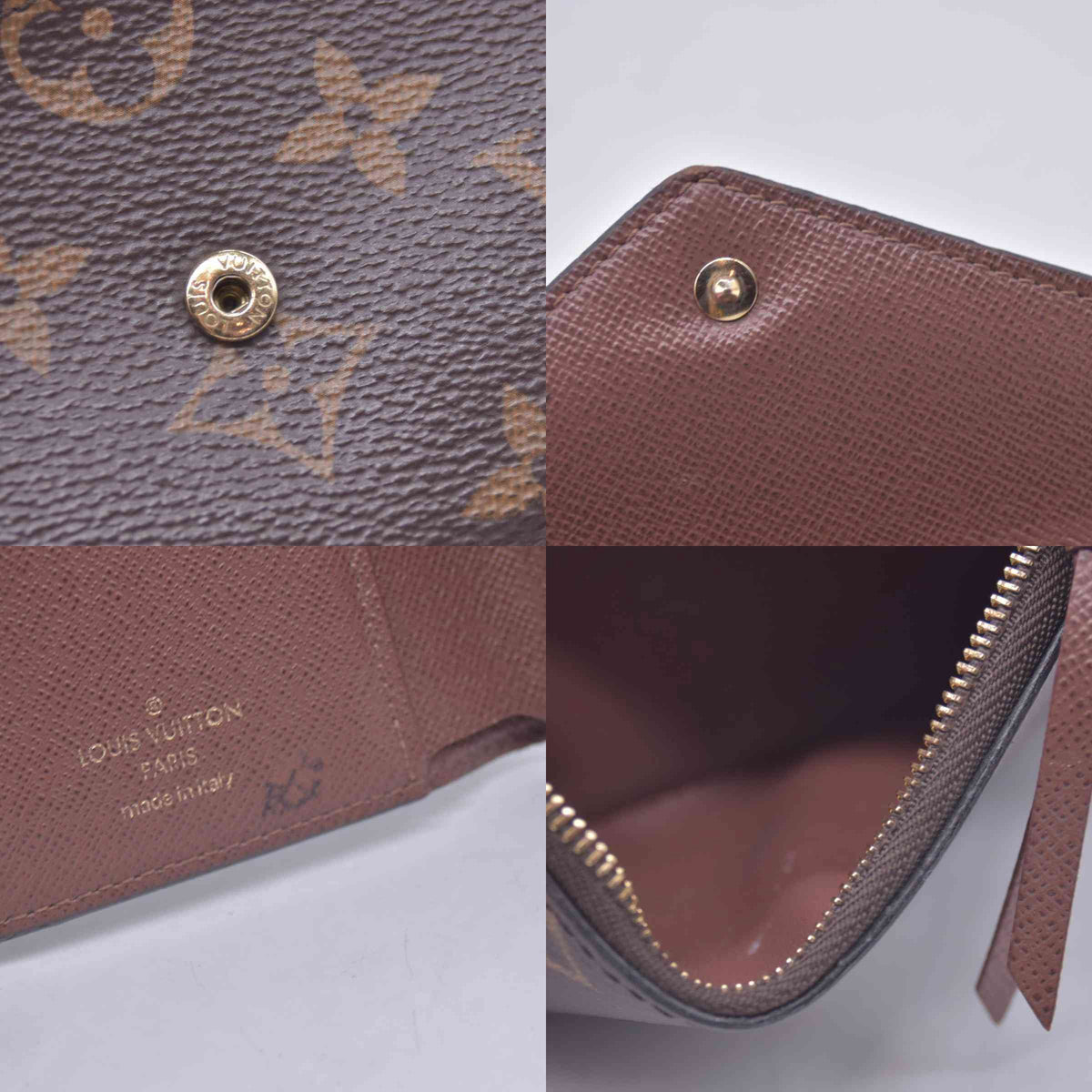 $570 2020 LOUIS VUITTON Monogram Victorine Wallet Brown TH0250 10021363