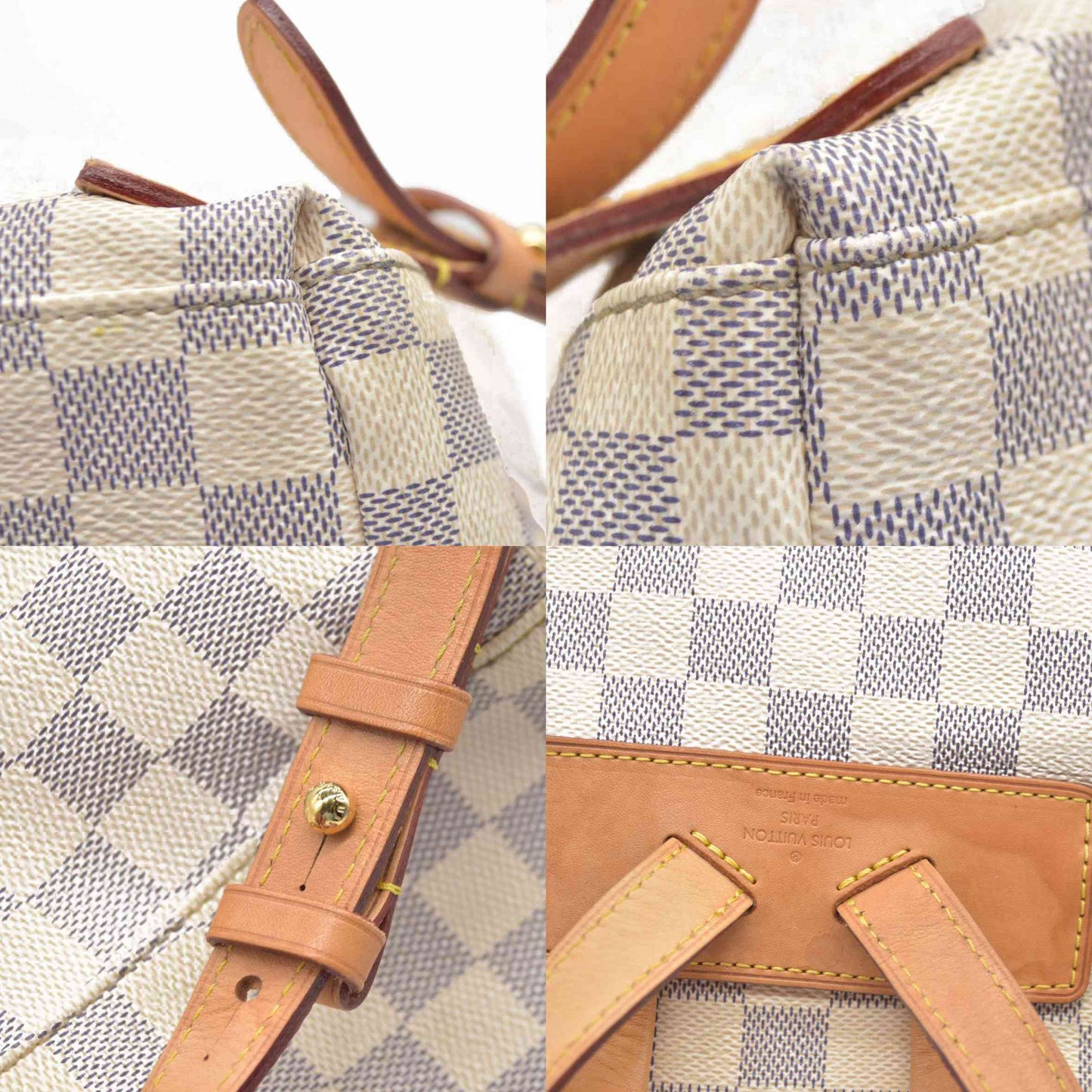 $2400 Louis Vuitton  Damier Azur Sperone Backpack 2016