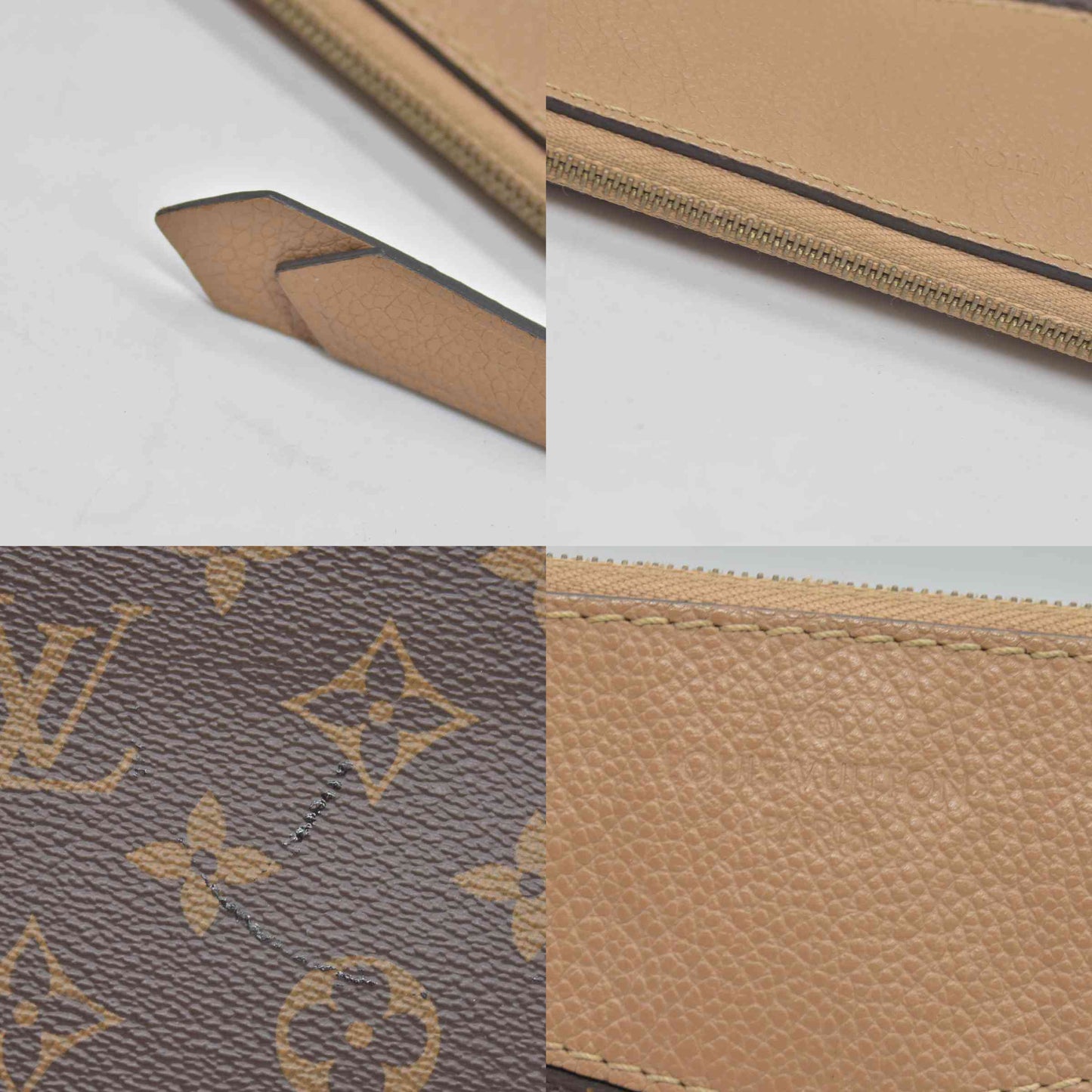 $760 Louis Vuitton Monogram Daily Pouch Sesame