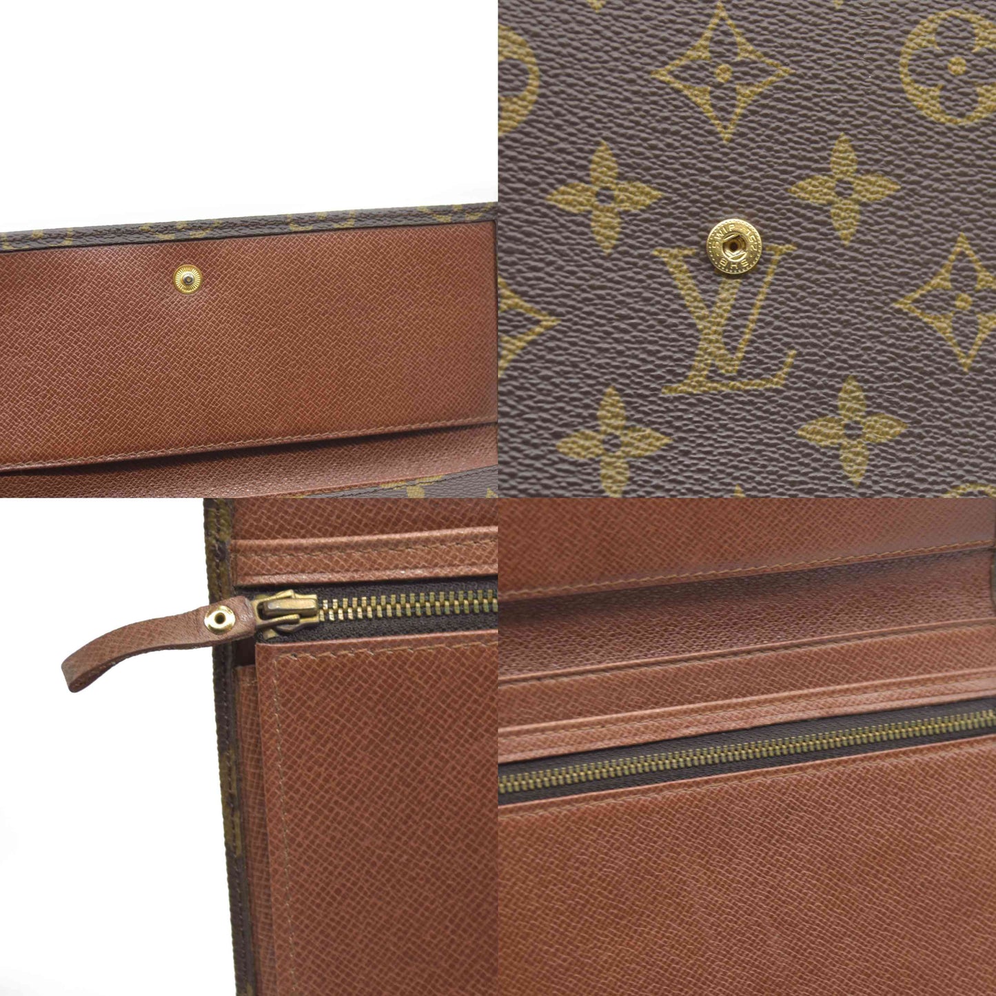 $605 1986 Louis Vuitton Monogram Passport Organizer Clutch CONSIGNMENT 864AN