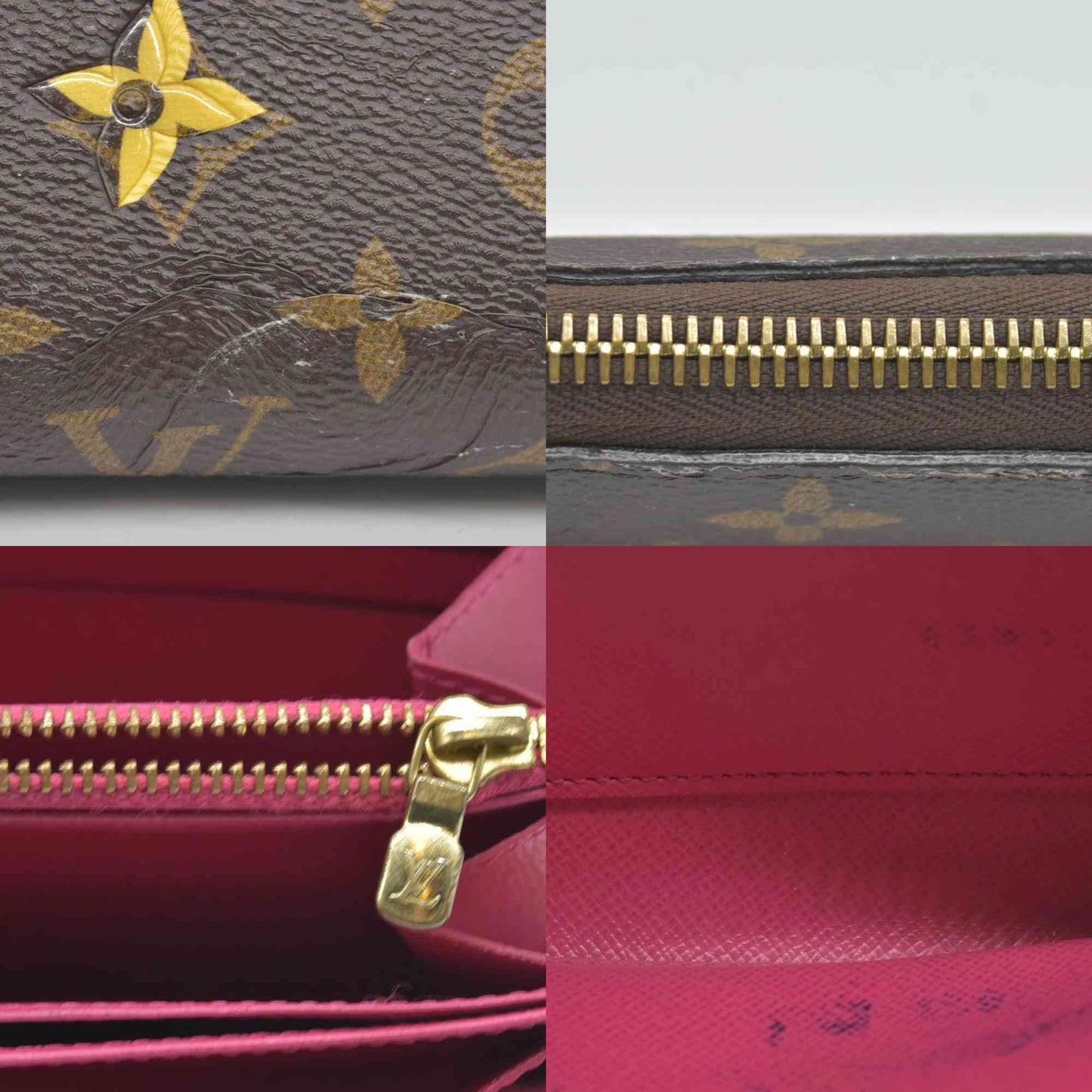 $915 2019 LOUIS VUITTON Monogram Love Lock Zippy Wallet CONSIGNMENT MI0159