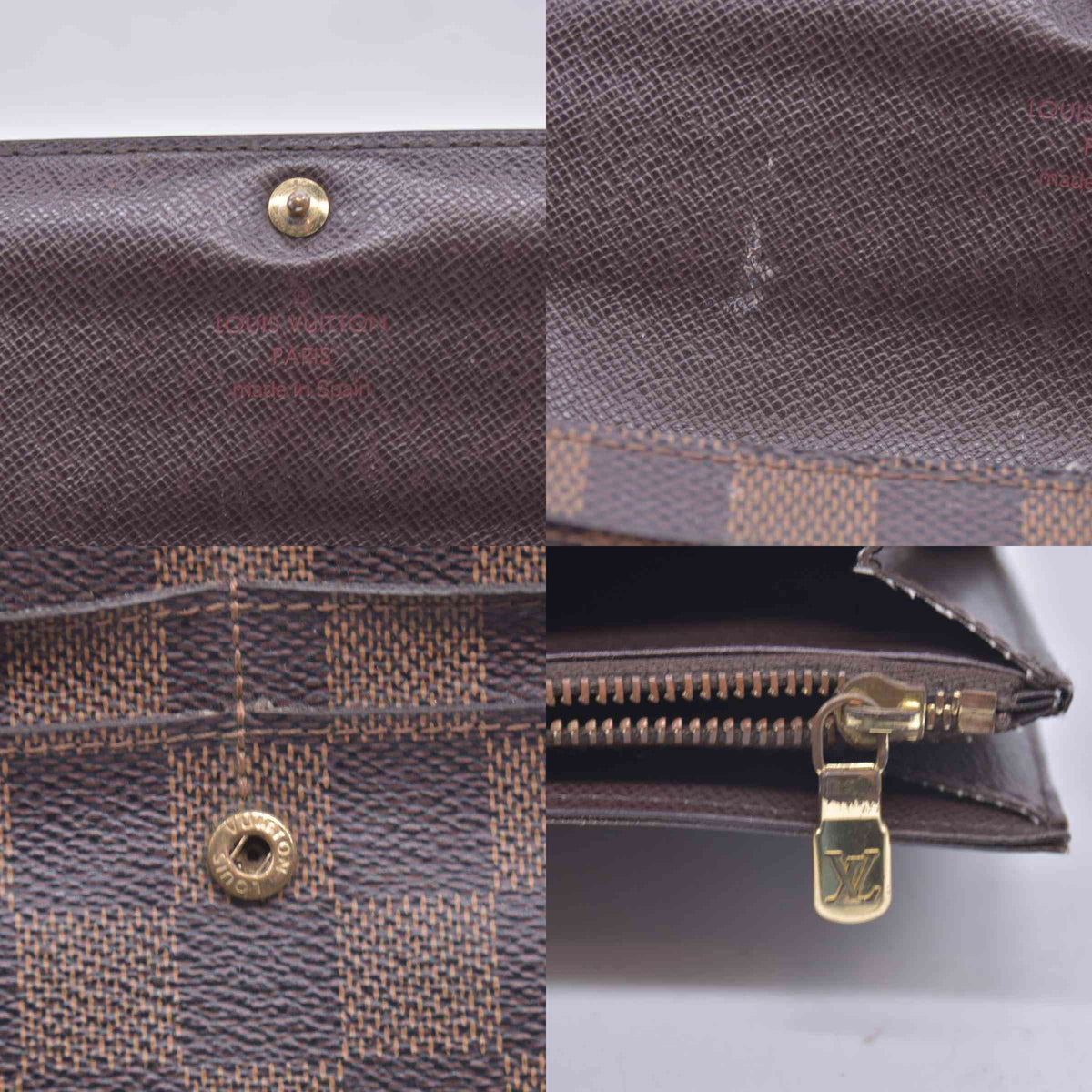 $725 2007 Louis Vuitton Damier Ebene Sarah Wallet CA1077 CONSIGNMENT 10020993