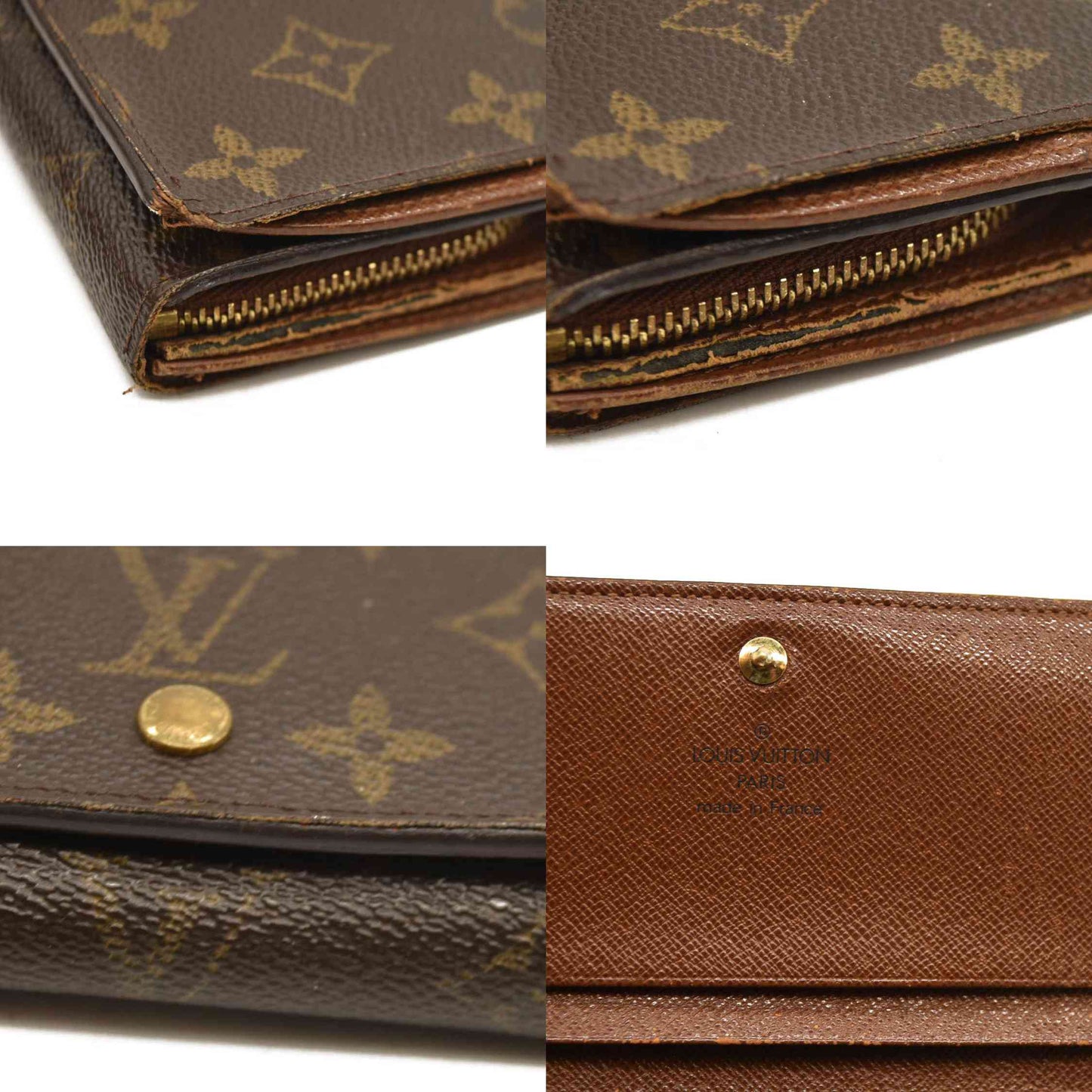Louis Vuitton  Monogram Porte-Monnaie Billets Tresor Wallet RA0052