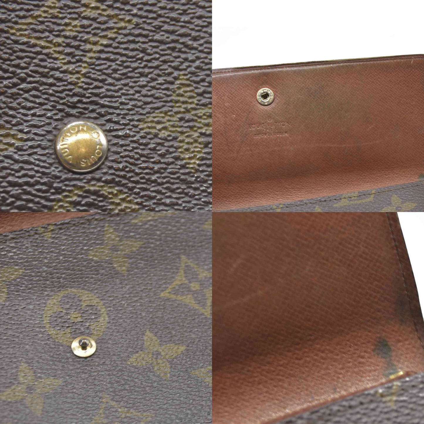$770 Louis Vuitton Monogram Portefeiulle Sarah Long Bifold Wallet Brown 8901AM