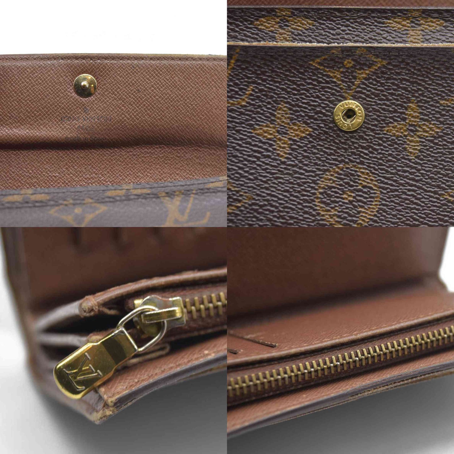 AUCTION $610 LOUIS VUITTON Monogram Alexandra Trifold Wallet CA4018