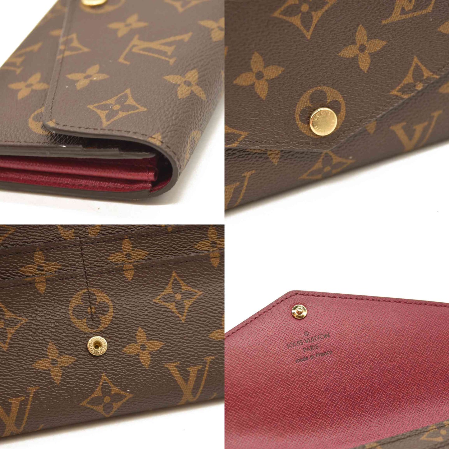 Louis Vuitton  Monogram Sarah Wallet NM Fuchsia RFID