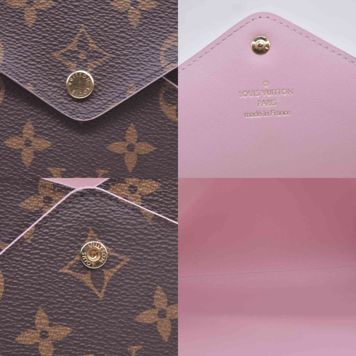 $845 Louis Vuitton Monogram Large Kirigami Pochette Insert Rose Ballerine CONSIGNMENT 10020966