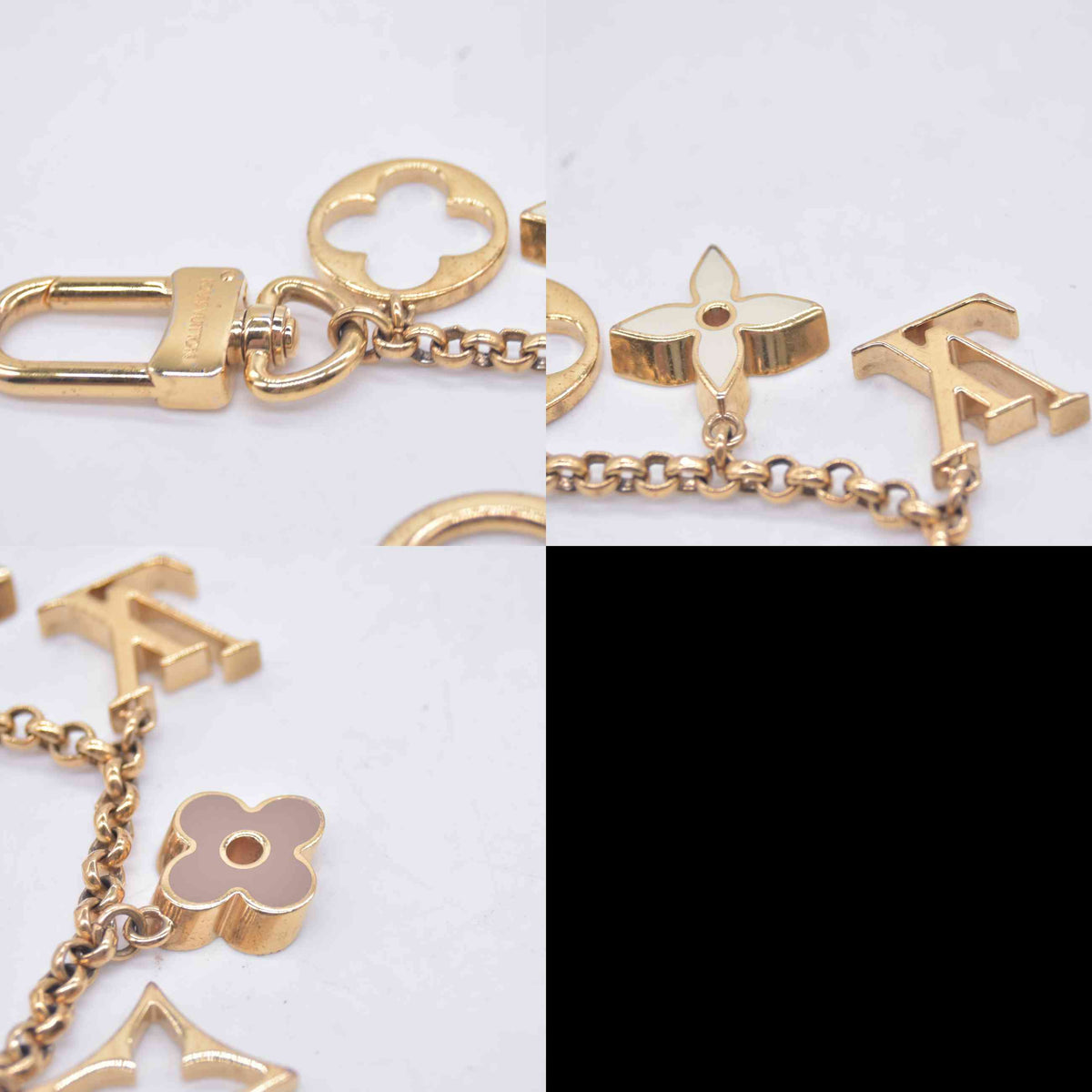 $675 2014 Louis Vuitton Fleur De Monogram Bag Charm DR0154