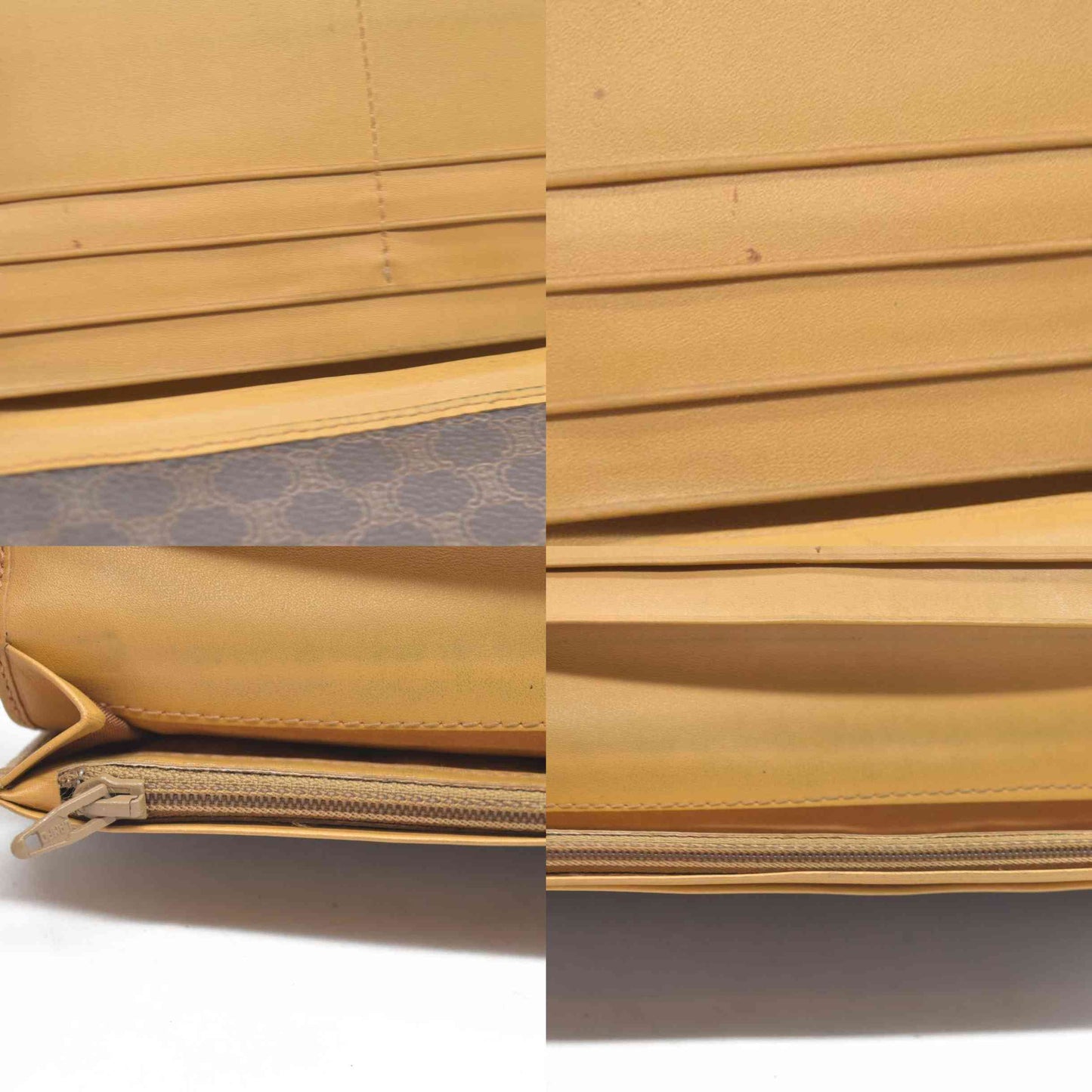 CELINE Macadam PVC Long Bifold Wallet Brown
