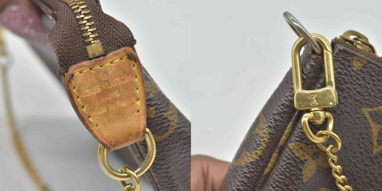 $810 Louis Vuitton Monogram Mini Pochette Accessories DU1006 2006