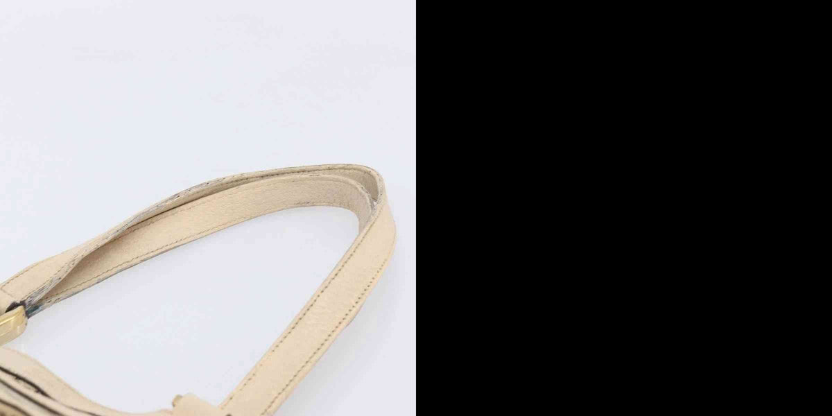 $1050 Gucci Beige/White GG Canvas Abbey Pocket Tote Bag