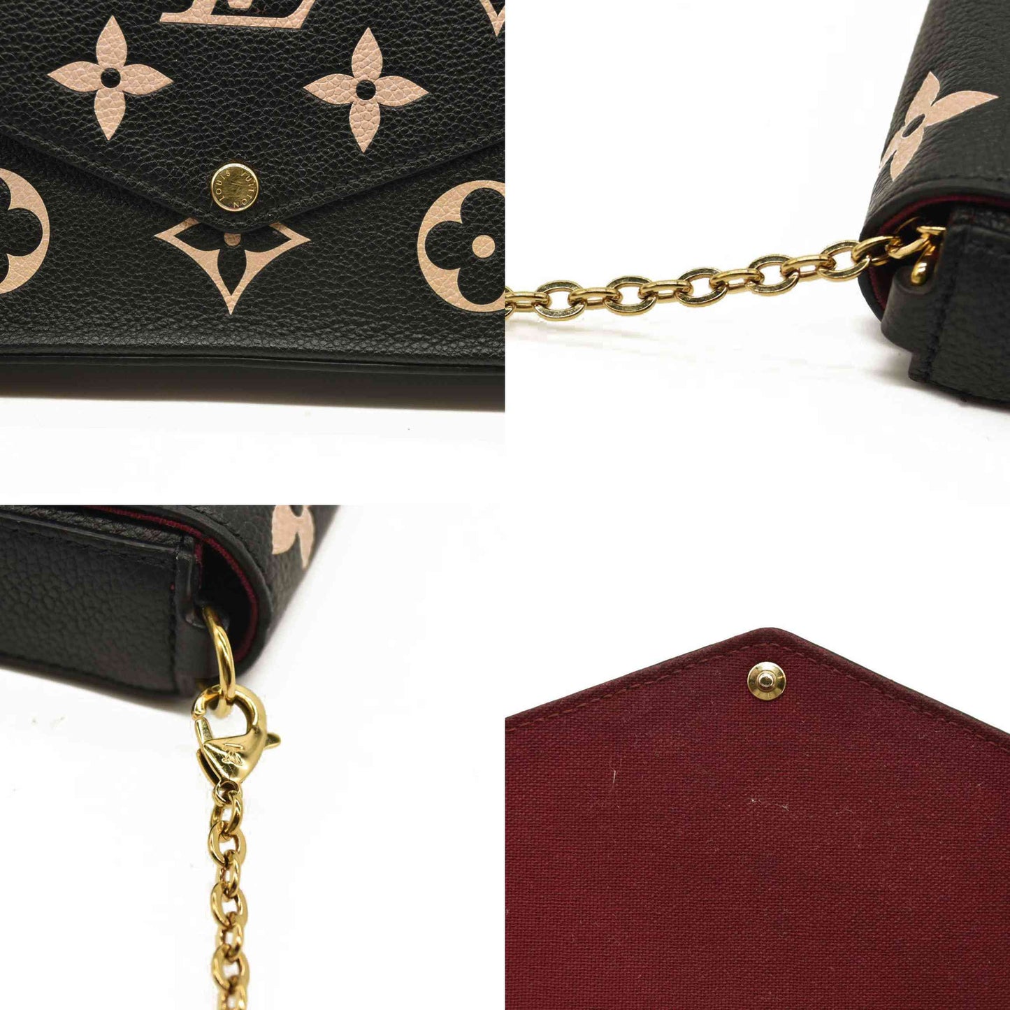 LOUIS VUITTON  Empreinte Monogram Giant Felicie Pochette Black Beige