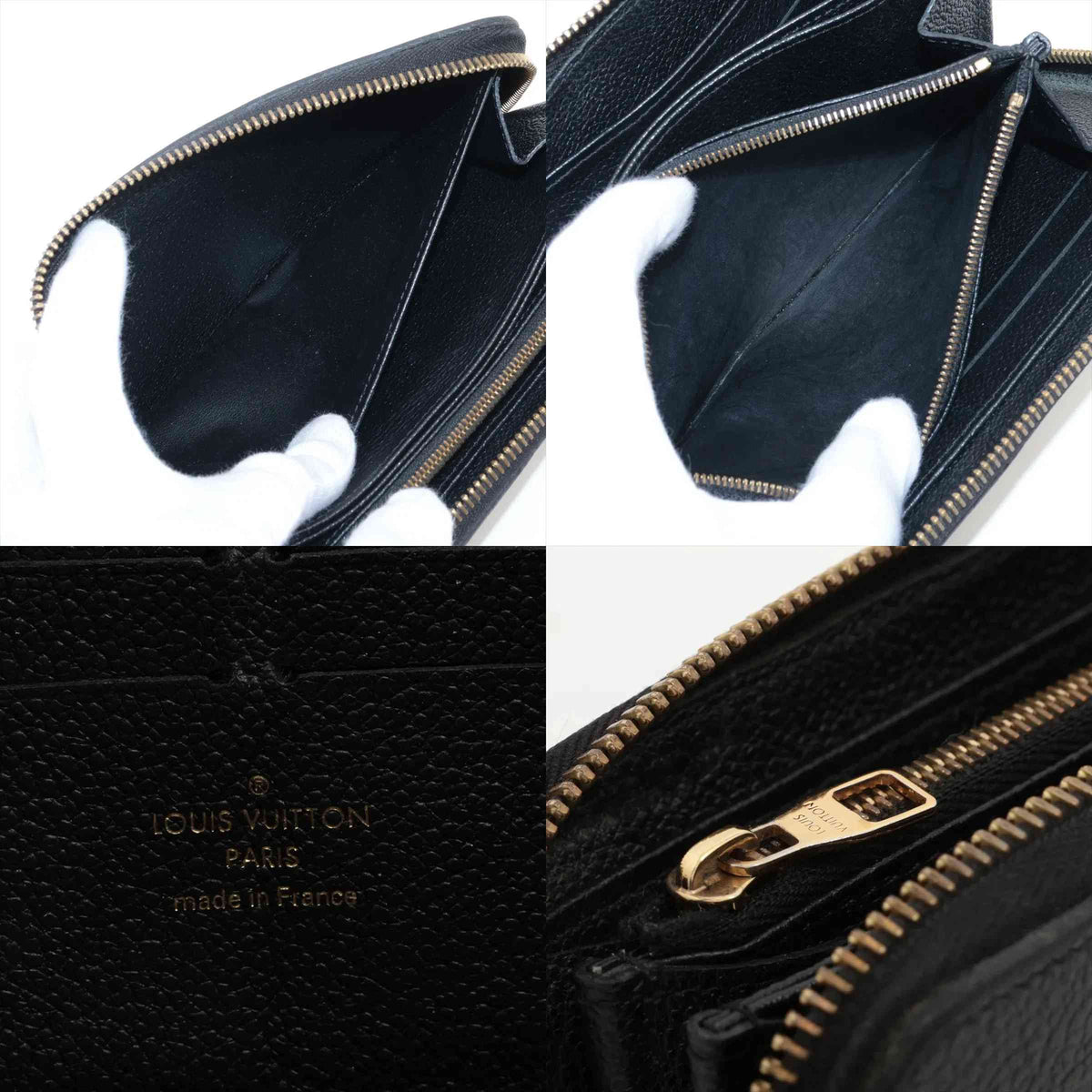 $1210 2015 Empreinte Zippy Wallet M61864 Noir Zip Round Wallet 10021035 SP1155