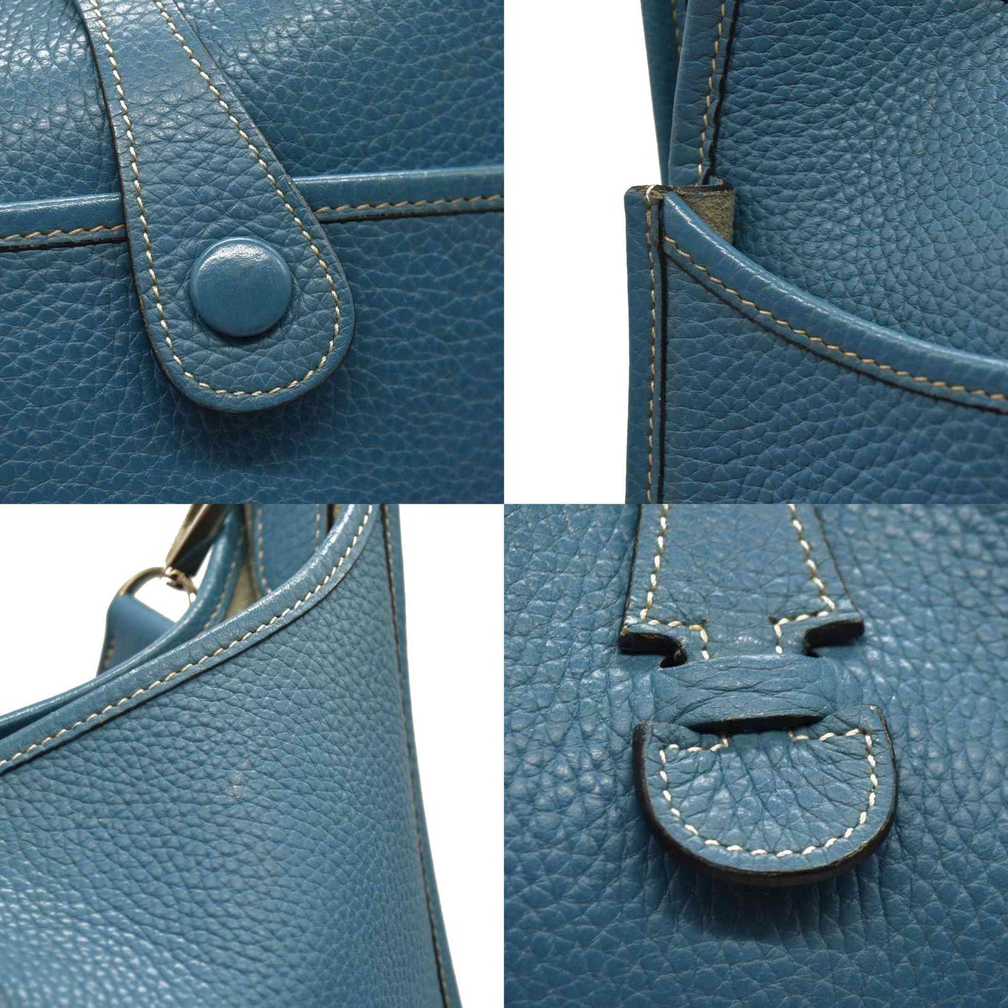 HERMES  Taurillon Clemence Evelyne II PM Blue