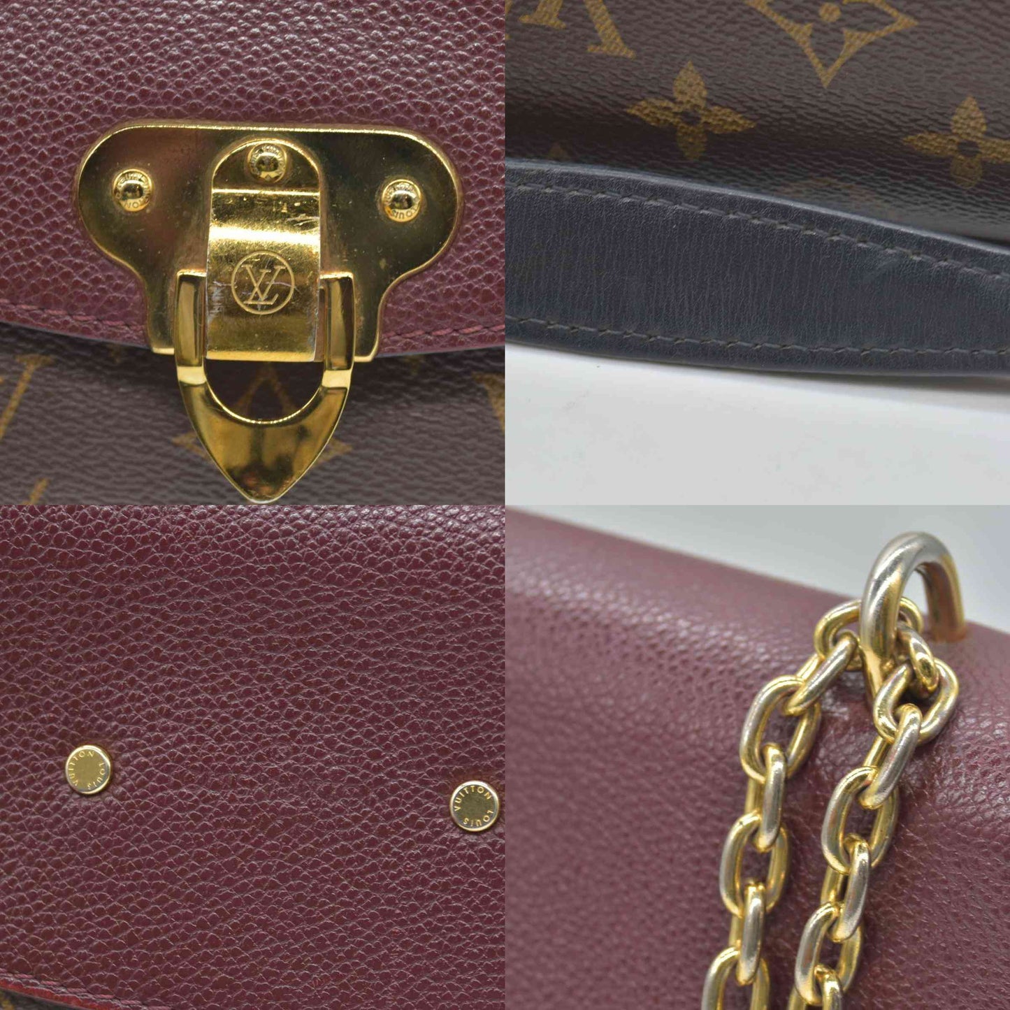 $2410 Louis Vuitton  LV Monogram Saint Placide PM Burgundy