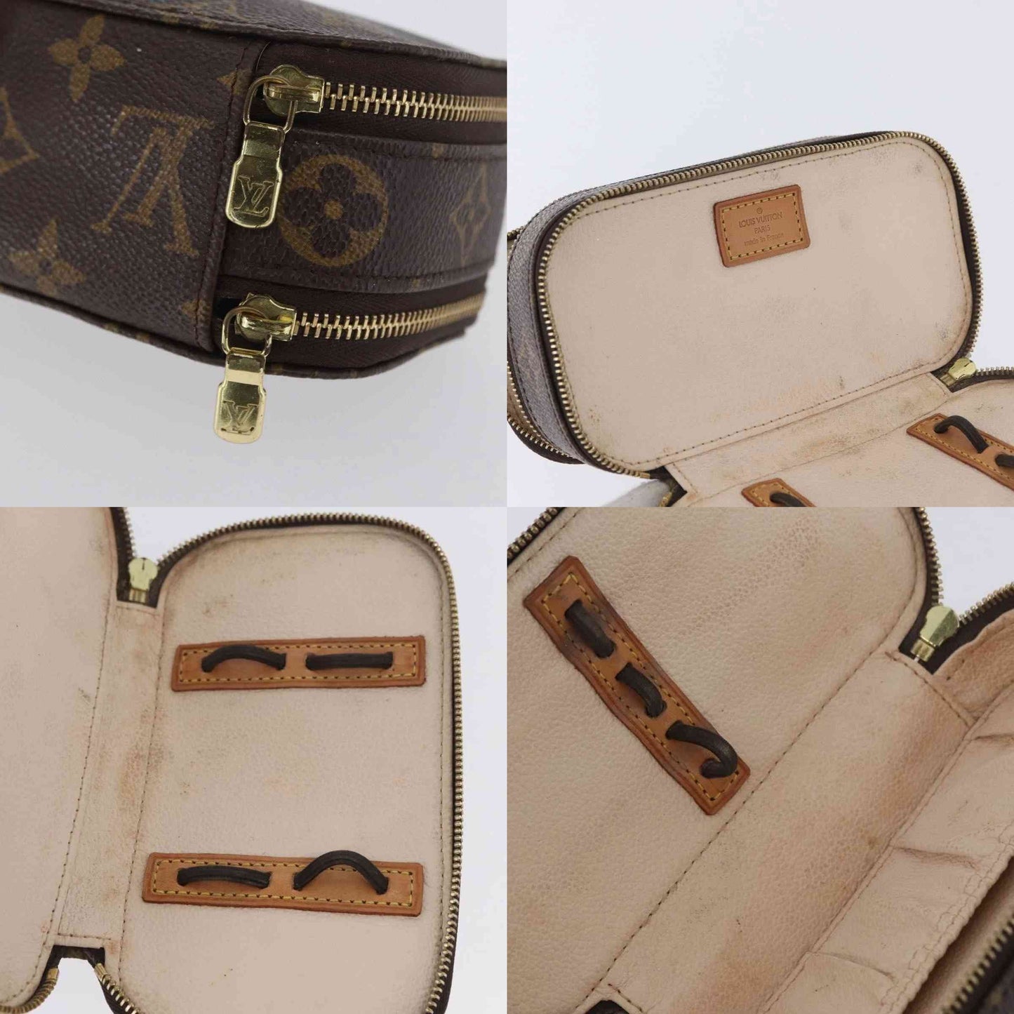 $750 2002 LOUIS VUITTON Monogram Trousse Blush PM VI0092