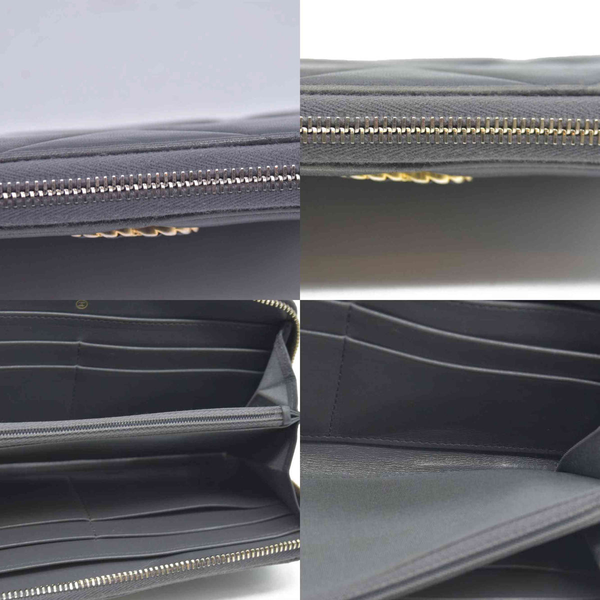 $1550 2021 Chanel Quilted 19 Long Zipped Around Wallet
