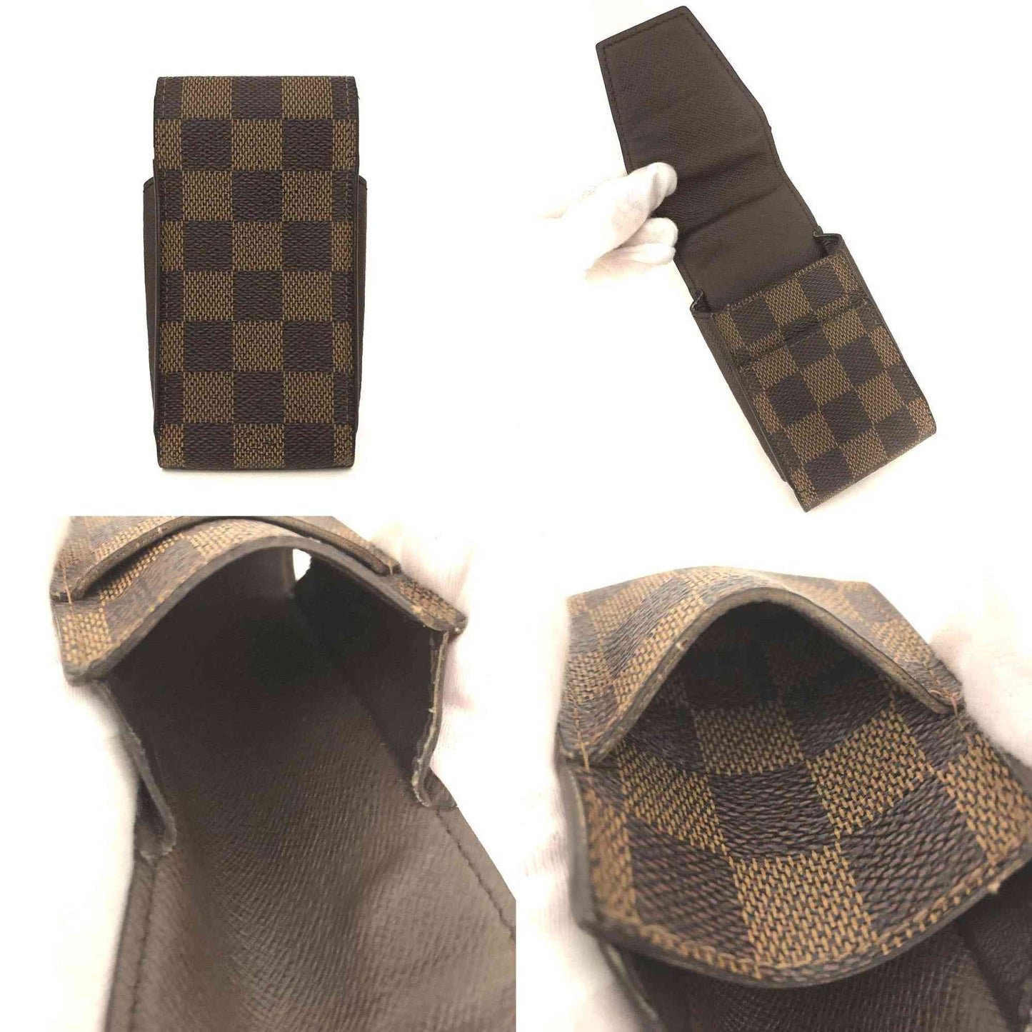 $340 2012 Louis Vuitton Damier Cigarette Case Brown CT0132