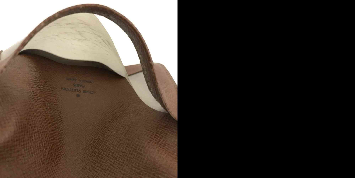 $535 2003 Louis Vuitton Monogram Porte 2 Cartes Vertical Pass Card Case Brown CA0053