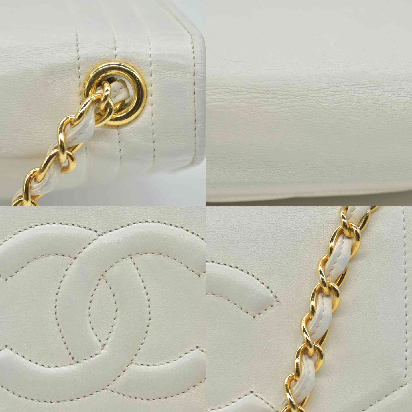 $3400 Chanel 1988 Tri-Border Lambskin Envelope Flap Bag
