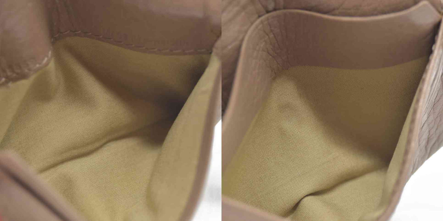 $395 Chloe Lily Leather Card Case Beige CONSIGNMENT