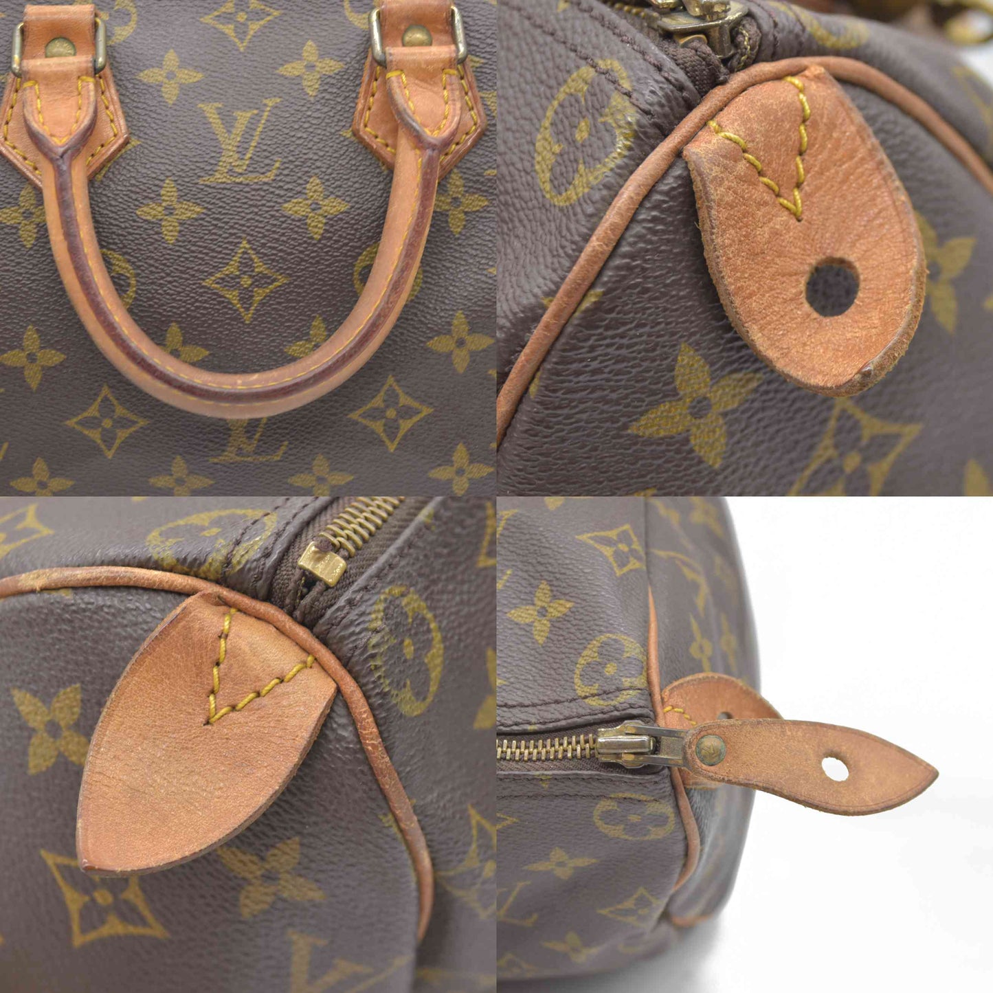 $1600 Louis Vuitton LV Monogram Speedy 25 MI864 1986