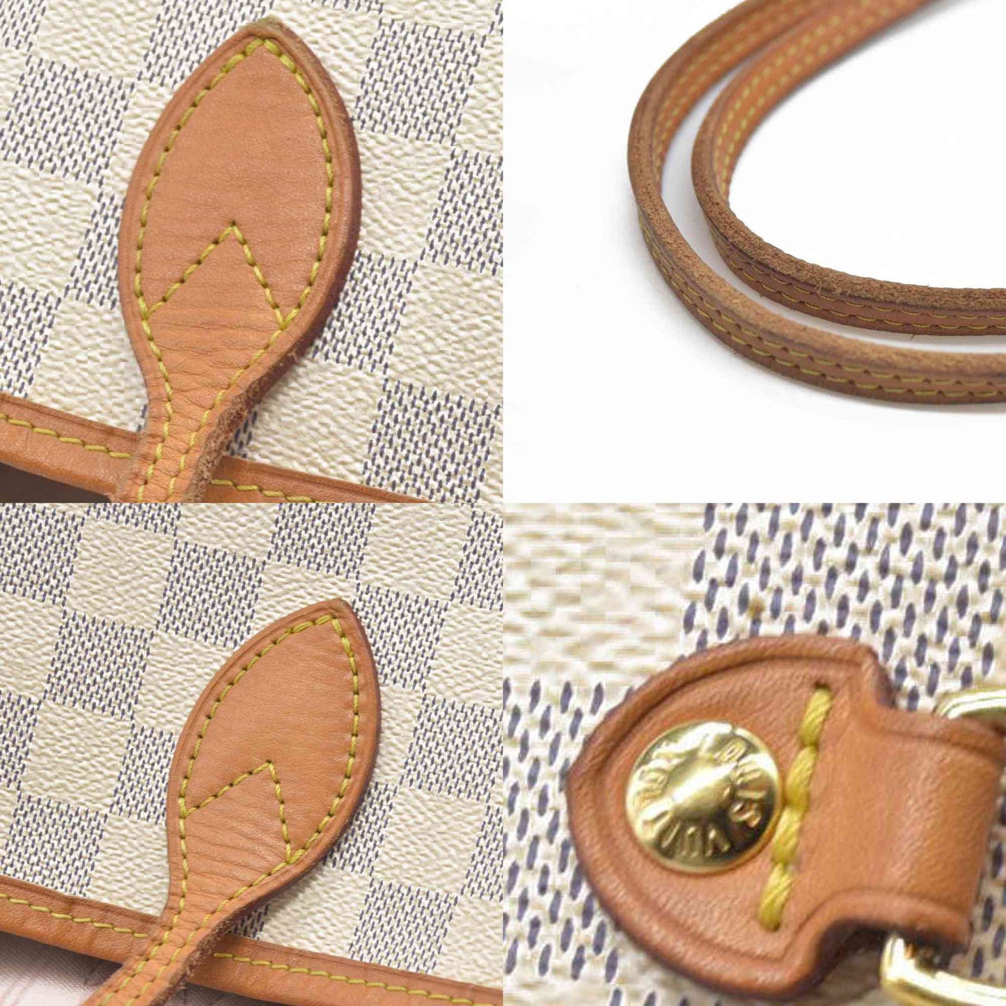 $2170 Louis Vuitton Damier Azur Neverfull MM SD4197 2017