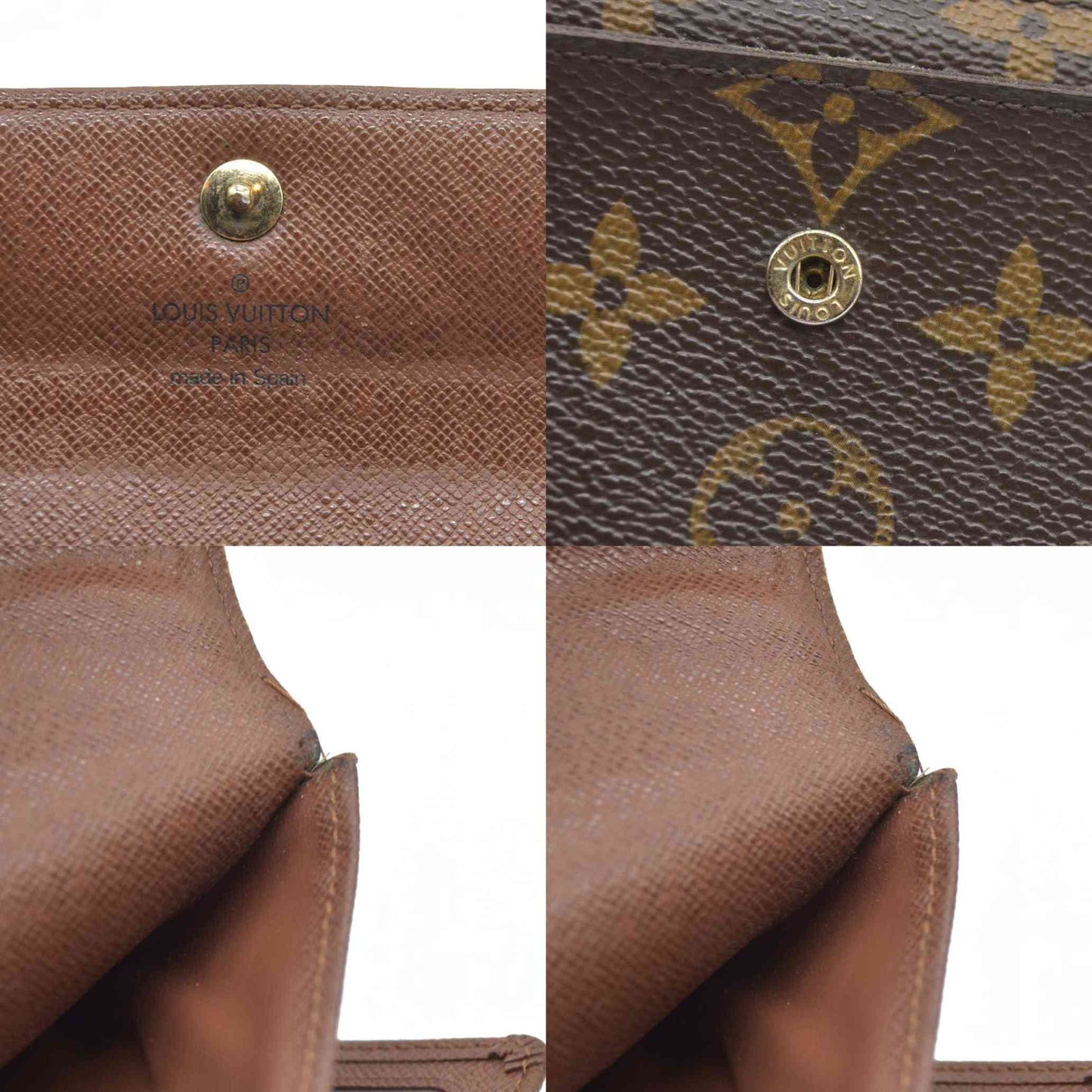 $610 LOUIS VUITTON Monogram Alexandra Trifold Wallet CA2160