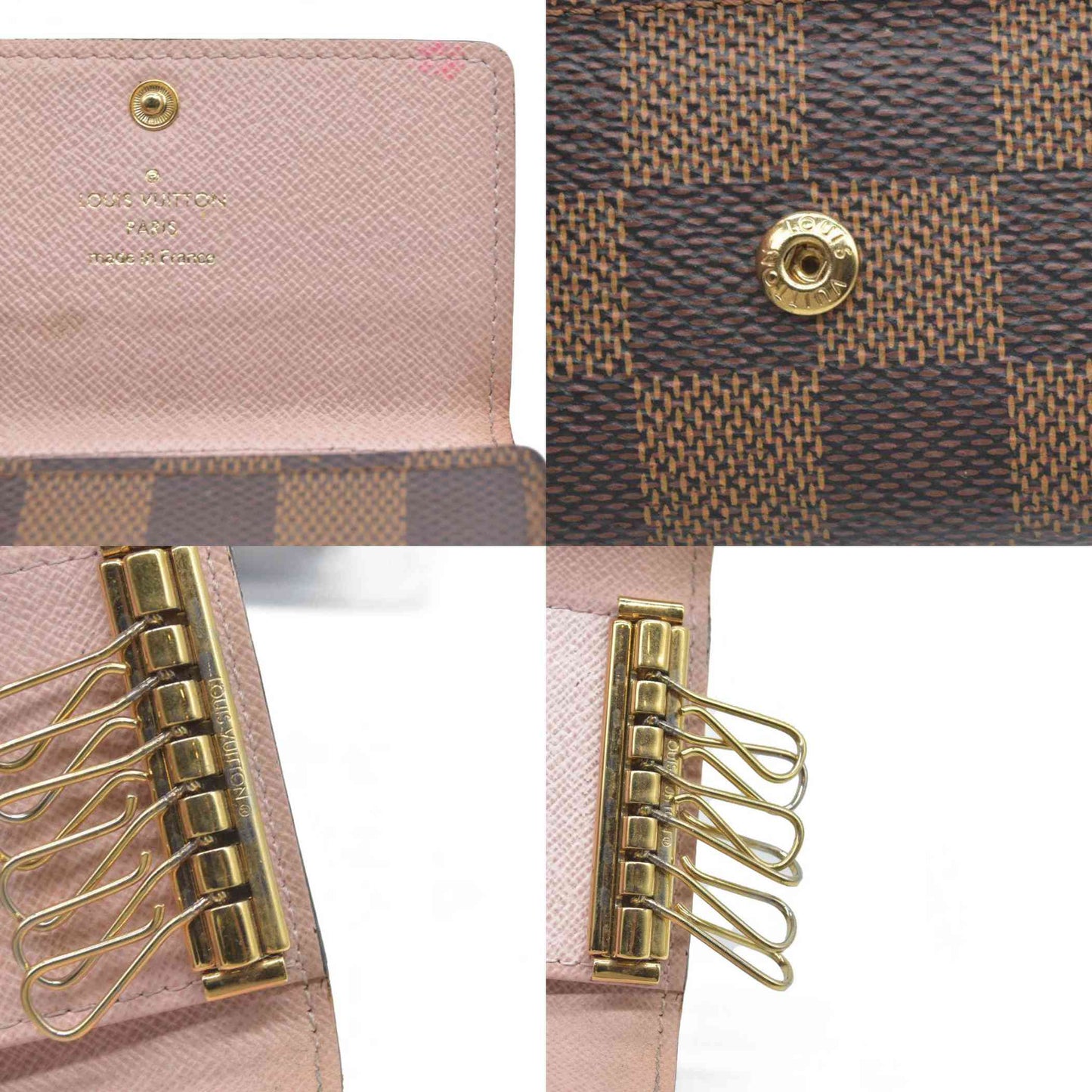 Louis Vuitton Damier Multicles 6 Ring Key Case Brown