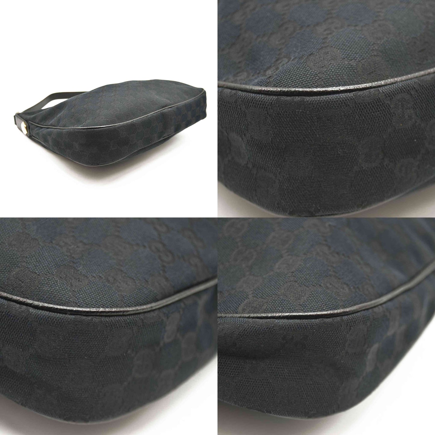 GUCCI Monogram Small Charmy Hobo Black