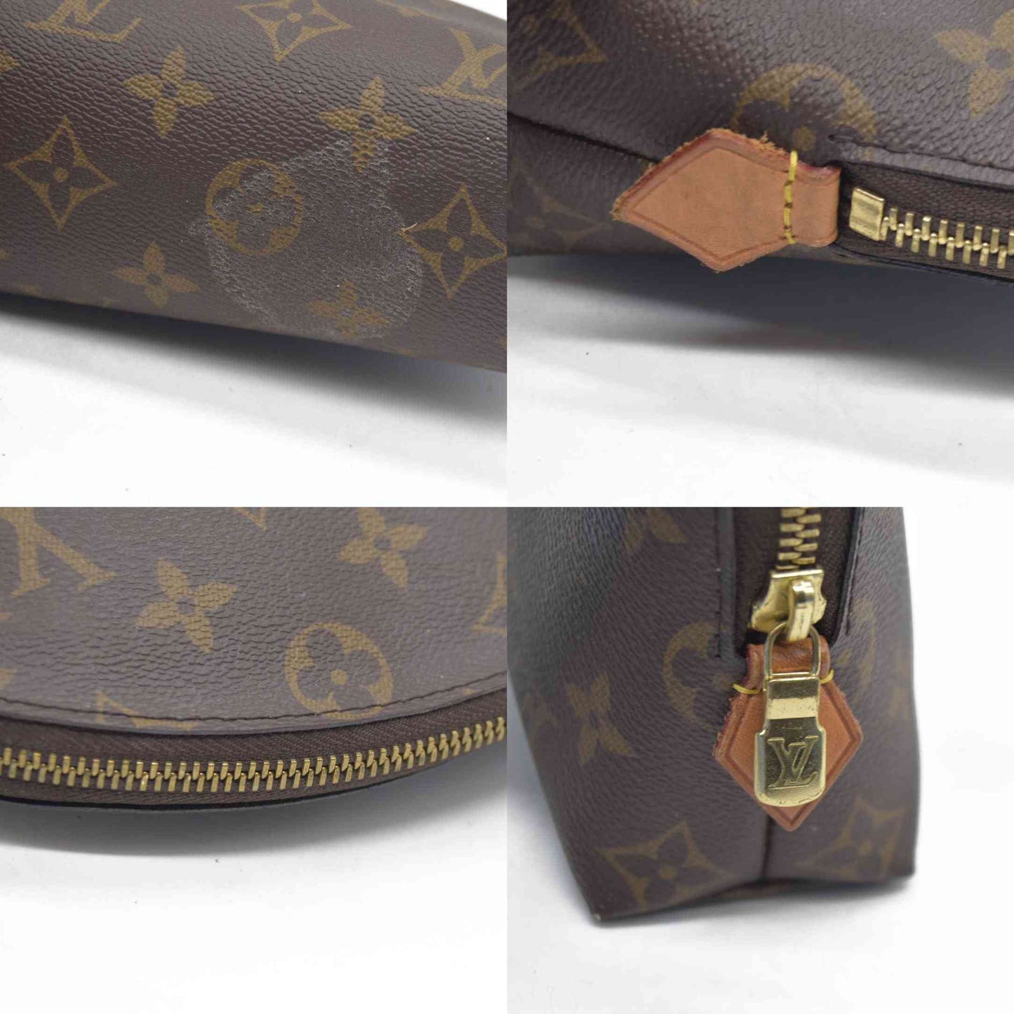$715 LOUIS VUITTON Monogram Pochette Cosmetic MM Cosmetic Pouch