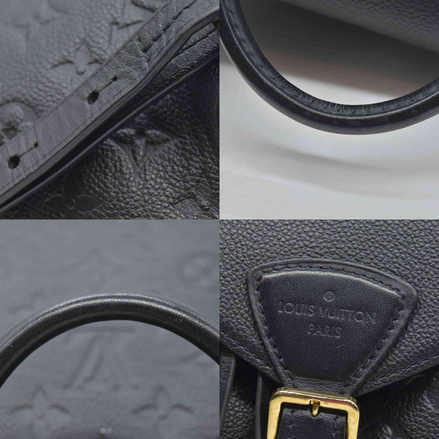 $2980 Louis Vuitton Empreinte Montsouris PM Black RFID