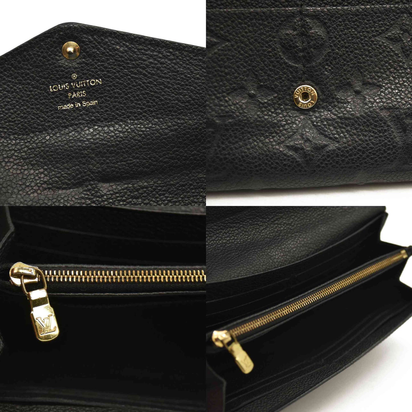 LOUIS VUITTON  Empreinte Sarah Wallet NM Black CA2115