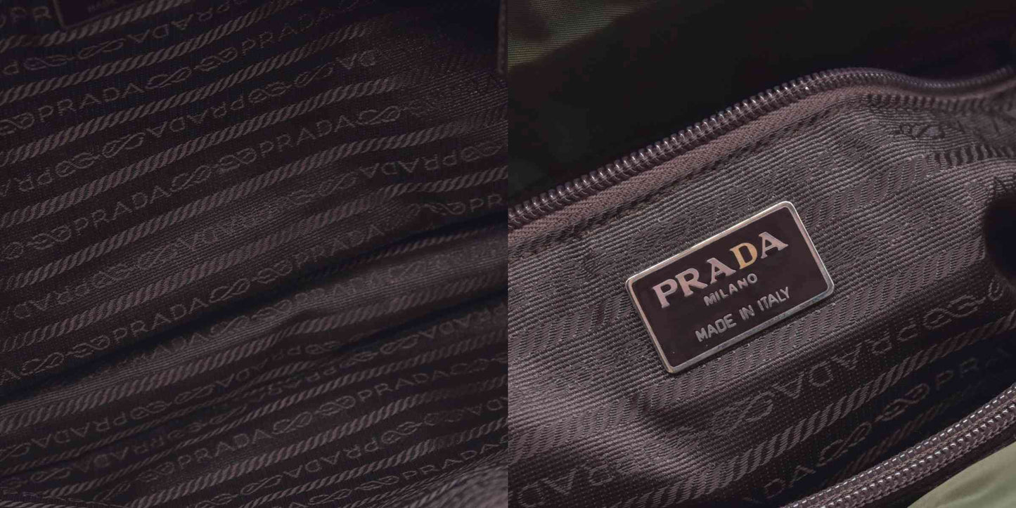 $1200 Prada Tessuto Nylon Top Handle Bag
