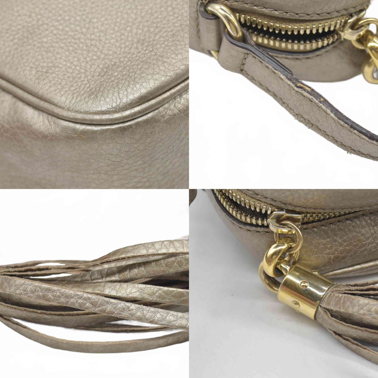 Gucci Gold Leather Small Soho Disco Crossbody Bag