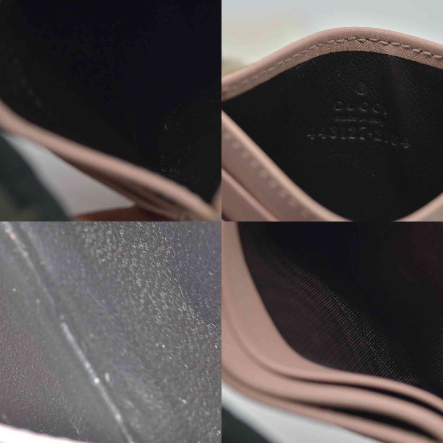 $370 Gucci  Double G Logo Leather Card Holder