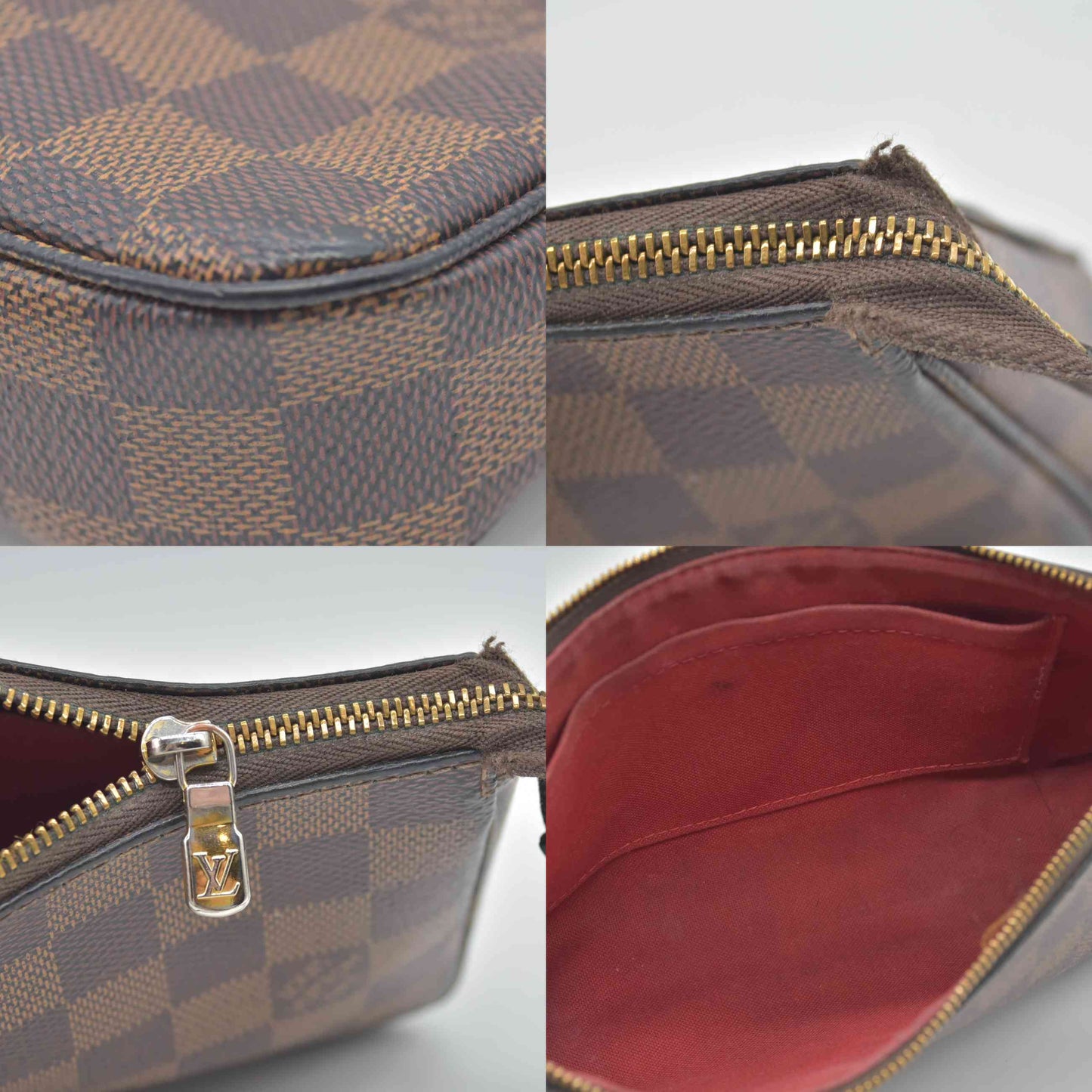 2017 $1290 Louis Vuitton Damier Ebene Pochette Accessories NM MB1197
