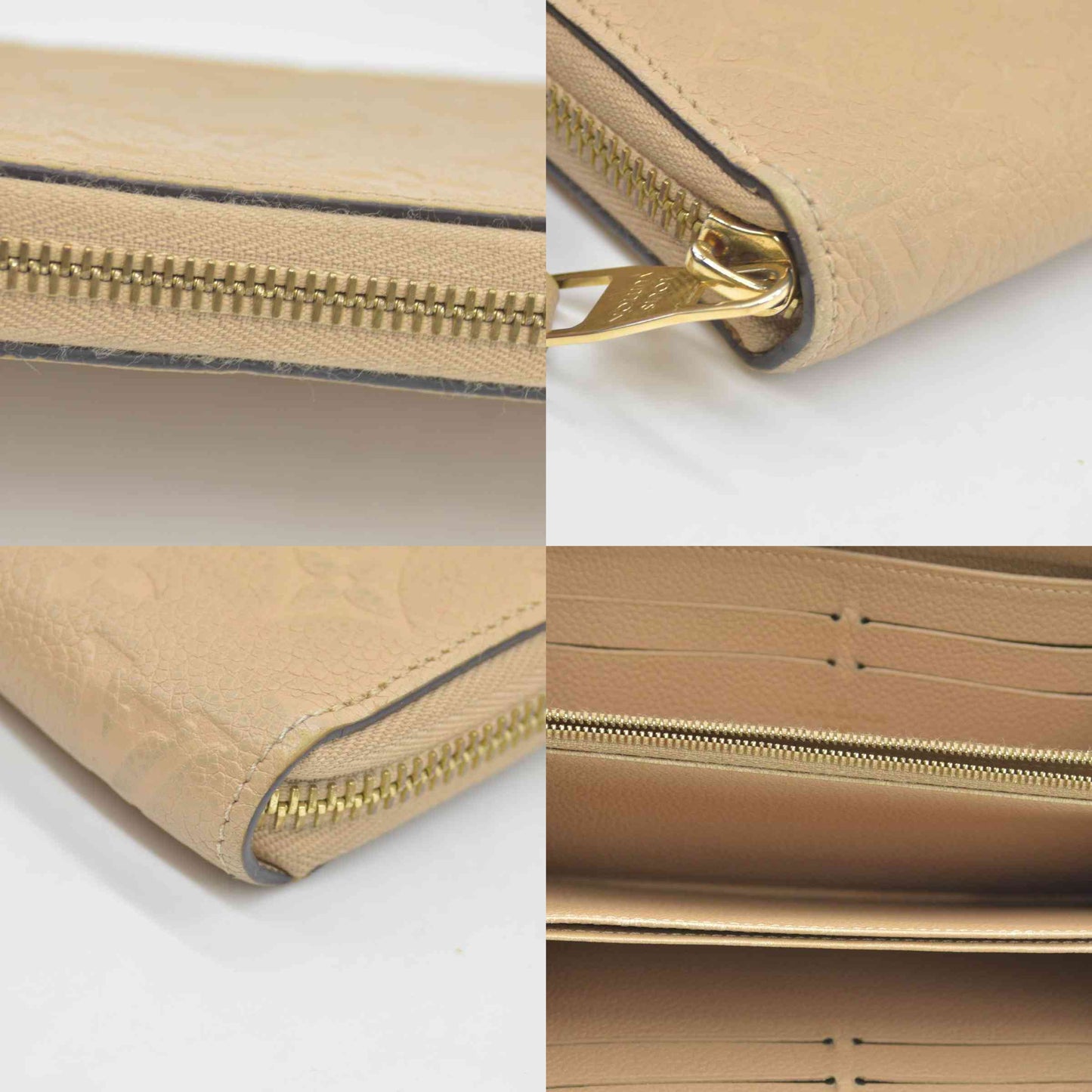 $1170 2015 Louis Vuitton Empreinte Clemence Wallet Dune  CONSIGNMENT SP2145