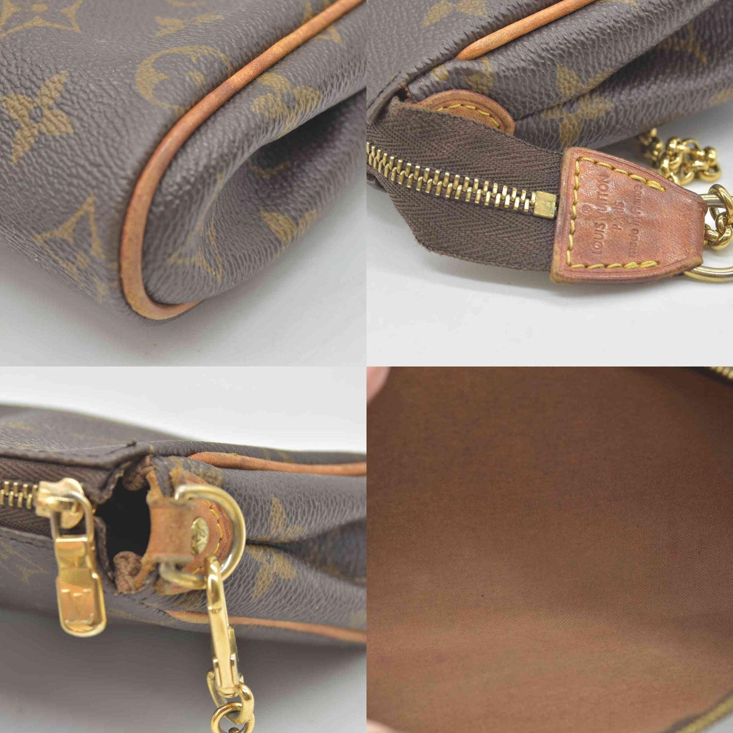 $1450 2010 Louis Vuitton Eva Clutch Monogram DU1170