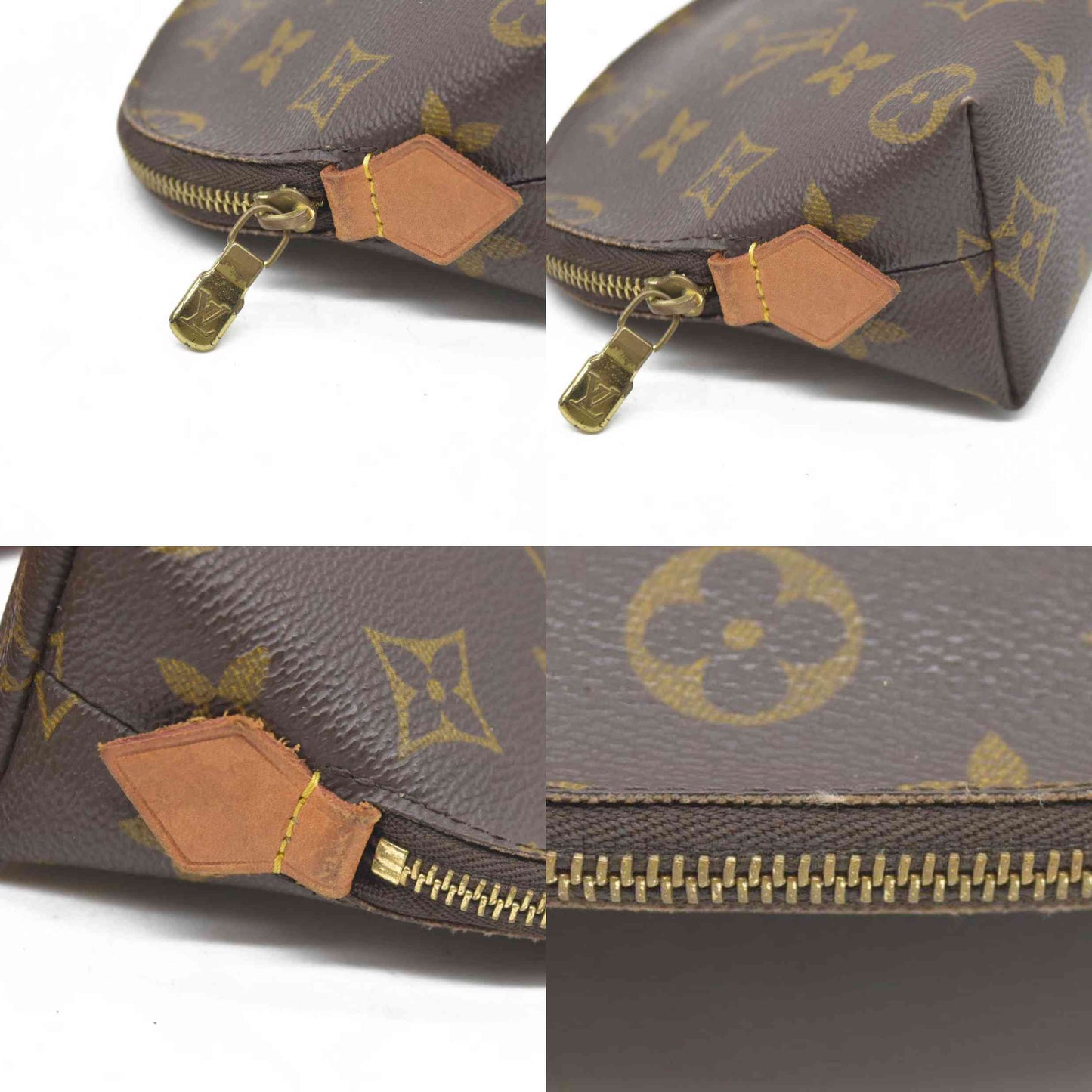 $600 Louis Vuitton Monogram Cosmetic Pouch CA0061 2001 USED