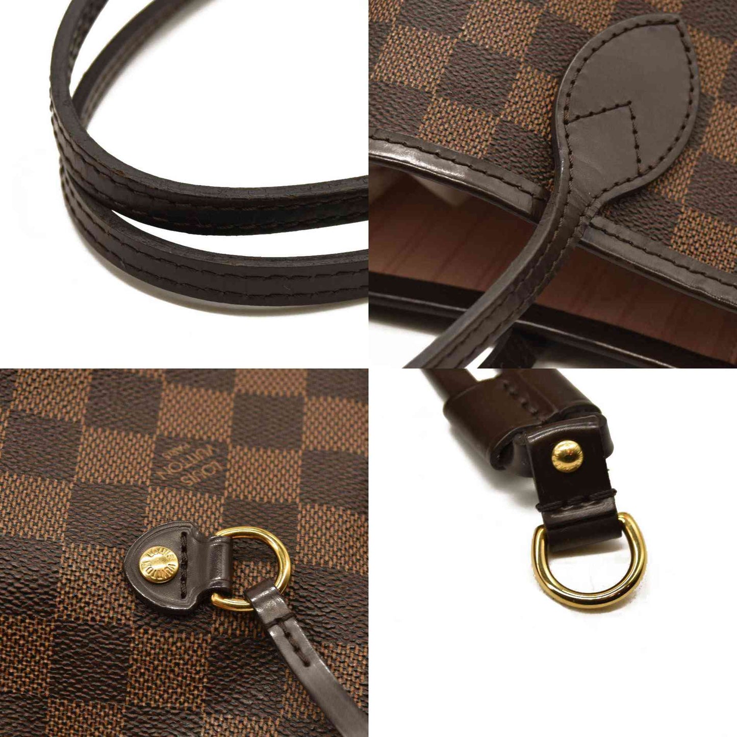 Louis Vuitton  Damier Ebene Neo Neverfull MM Rose Ballerine AR2108