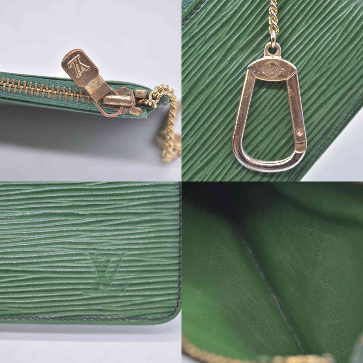Louis Vuitton Epi Pochette Cles Green CONSIGNMENT