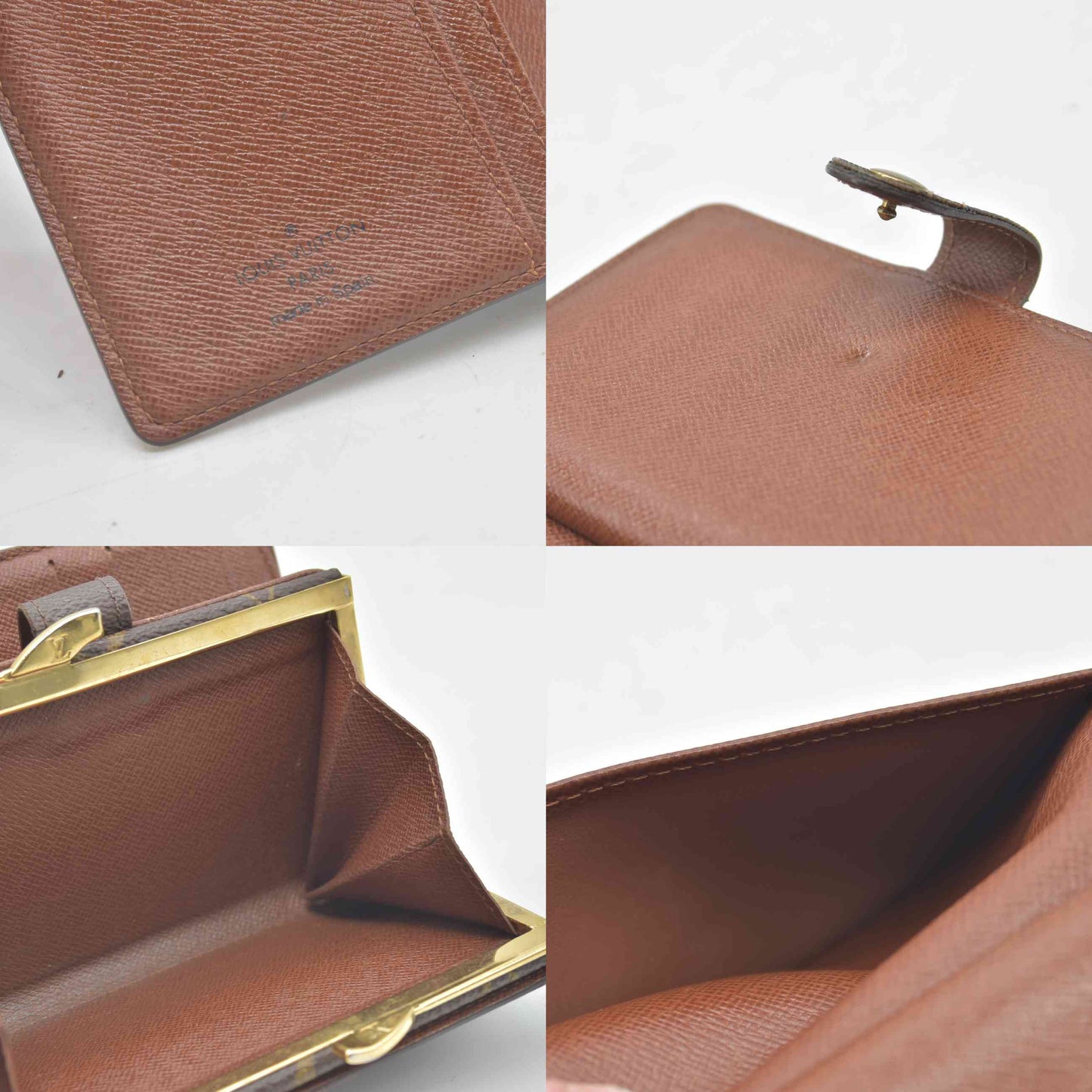 $750 2003 Louis Vuitton Monogram French Purse Wallet CA0093